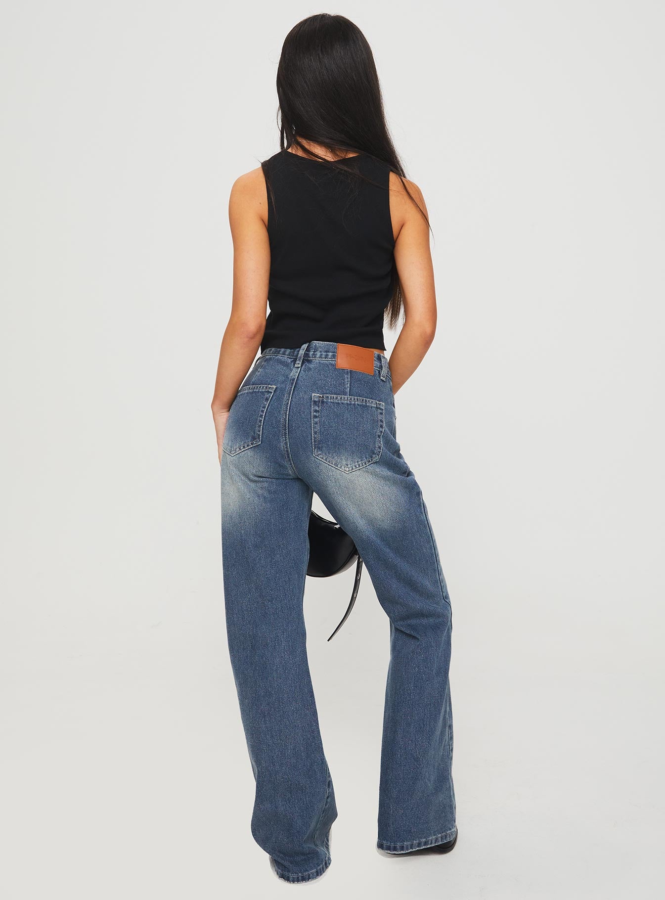 Hanlen Mid Rise Wide Leg Jean Blue-Vipp Girl