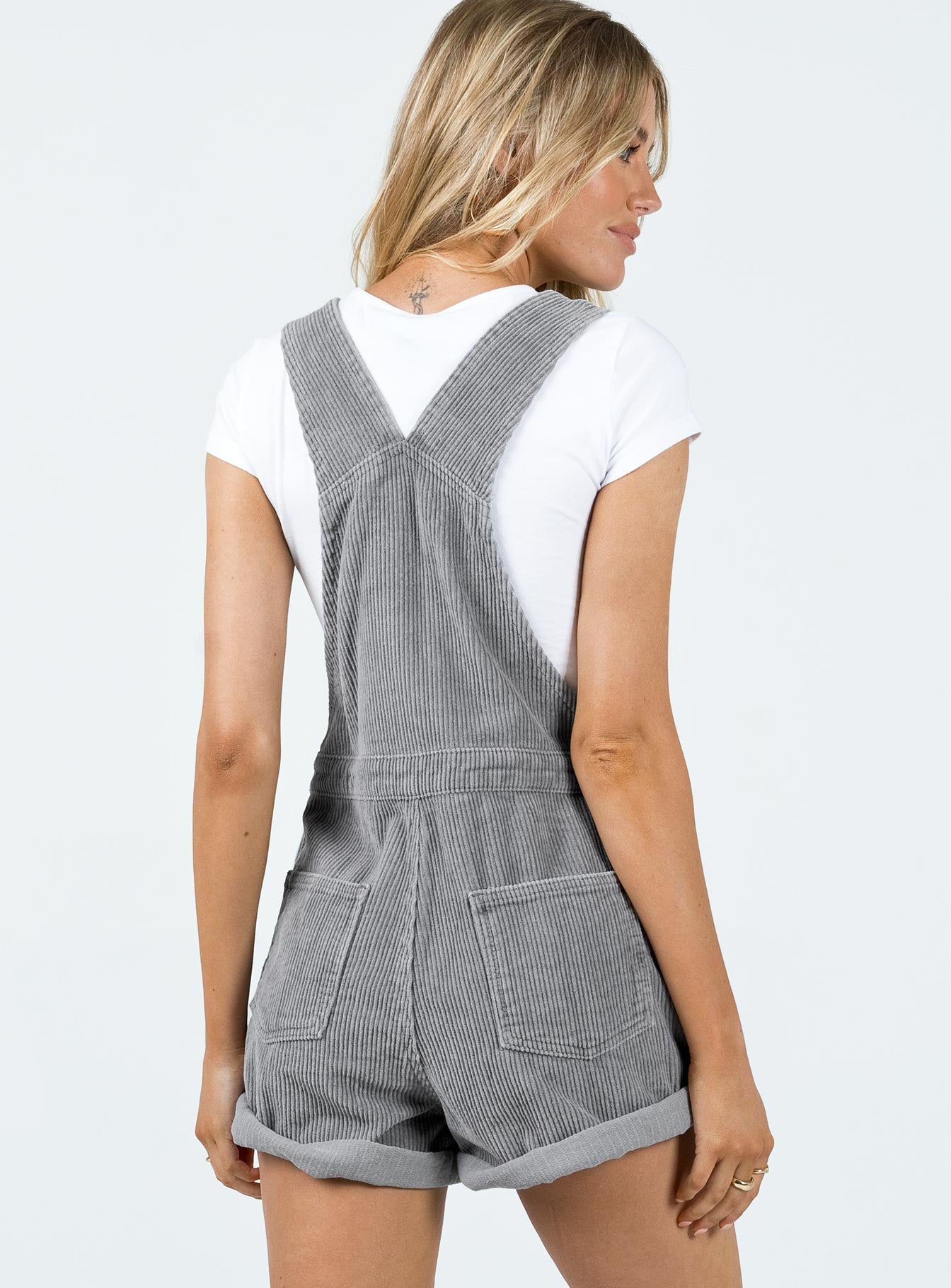 Kacey Short Overalls Grey-Vipp Girl