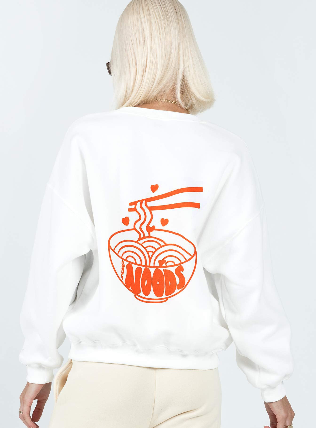 Midnight Noods Sweatshirt White-Vipp Girl