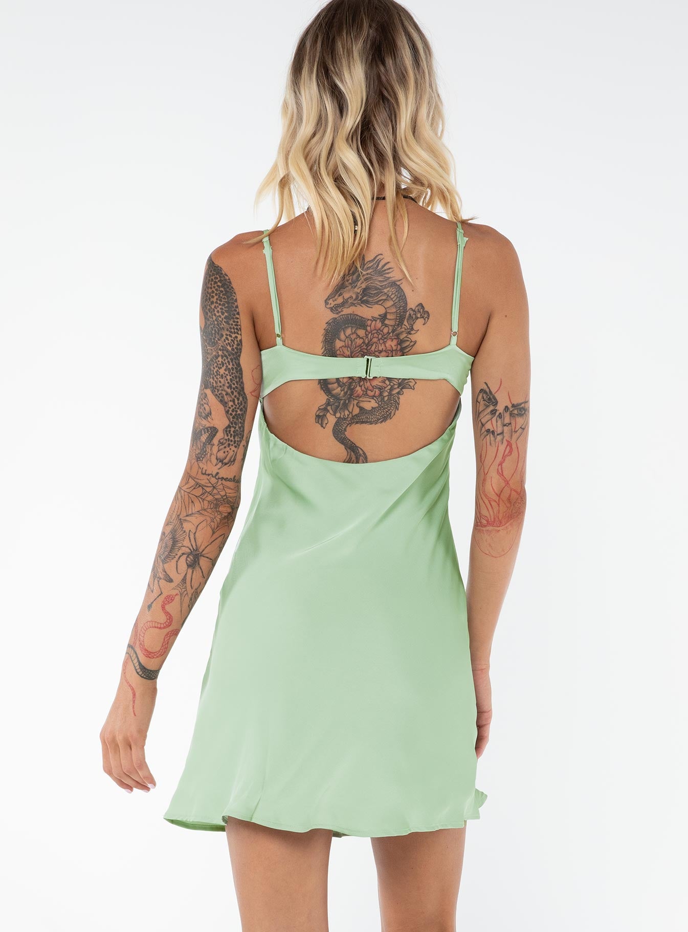 Moniz Mini Dress Sage Tall-Vipp Girl