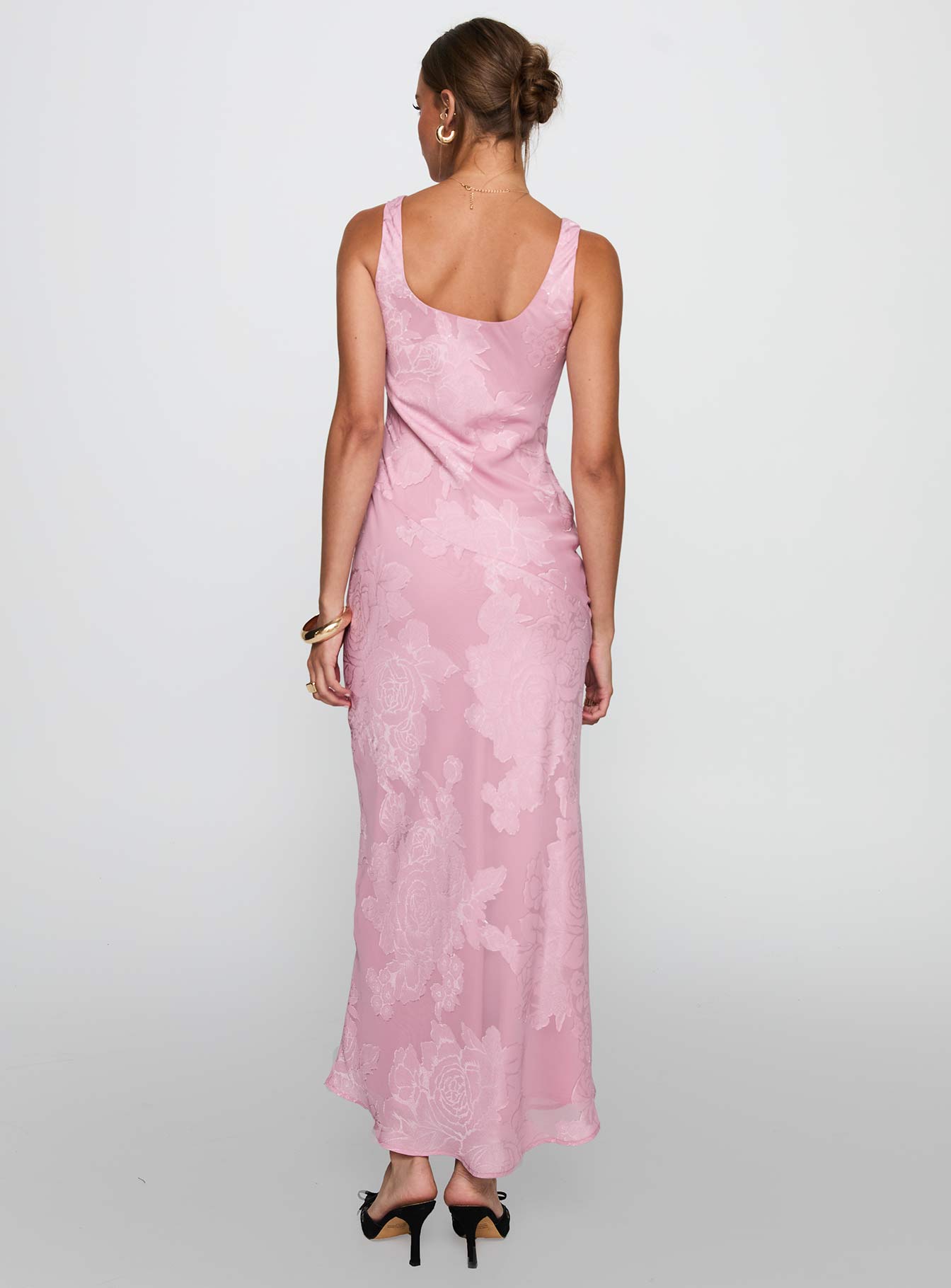 Brietta Cowl Maxi Dress Pink-Vipp Girl