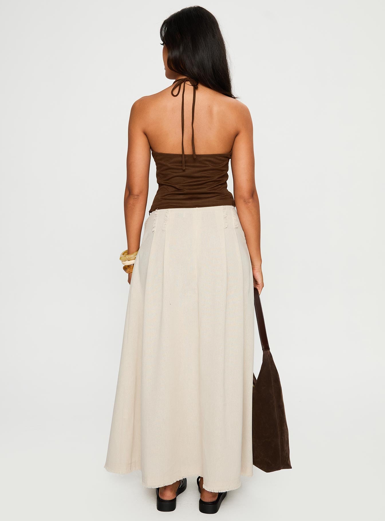 Bohemian Spirit Maxi Skirt Beige-Vipp Girl