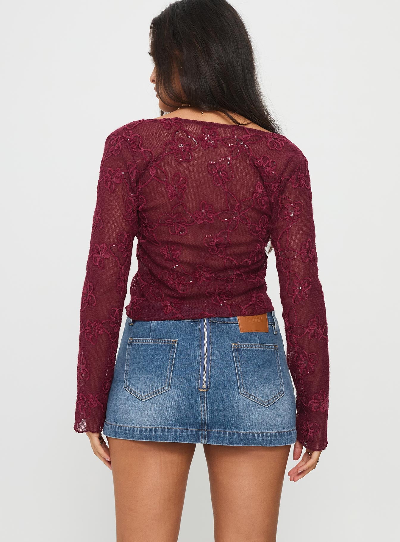 Darbi Denim Mini Skort Mid Blue-Vipp Girl