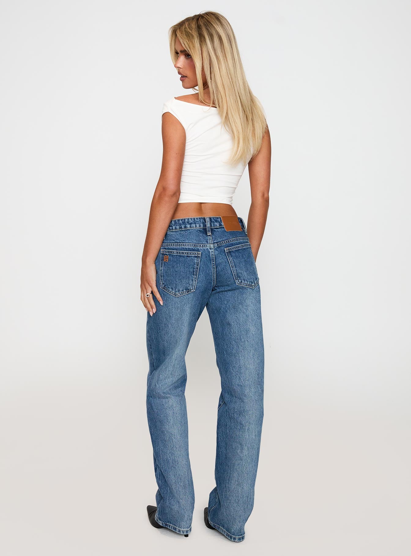Better Half Low Rise Straight Leg Jeans Horizon Blue-Vipp Girl