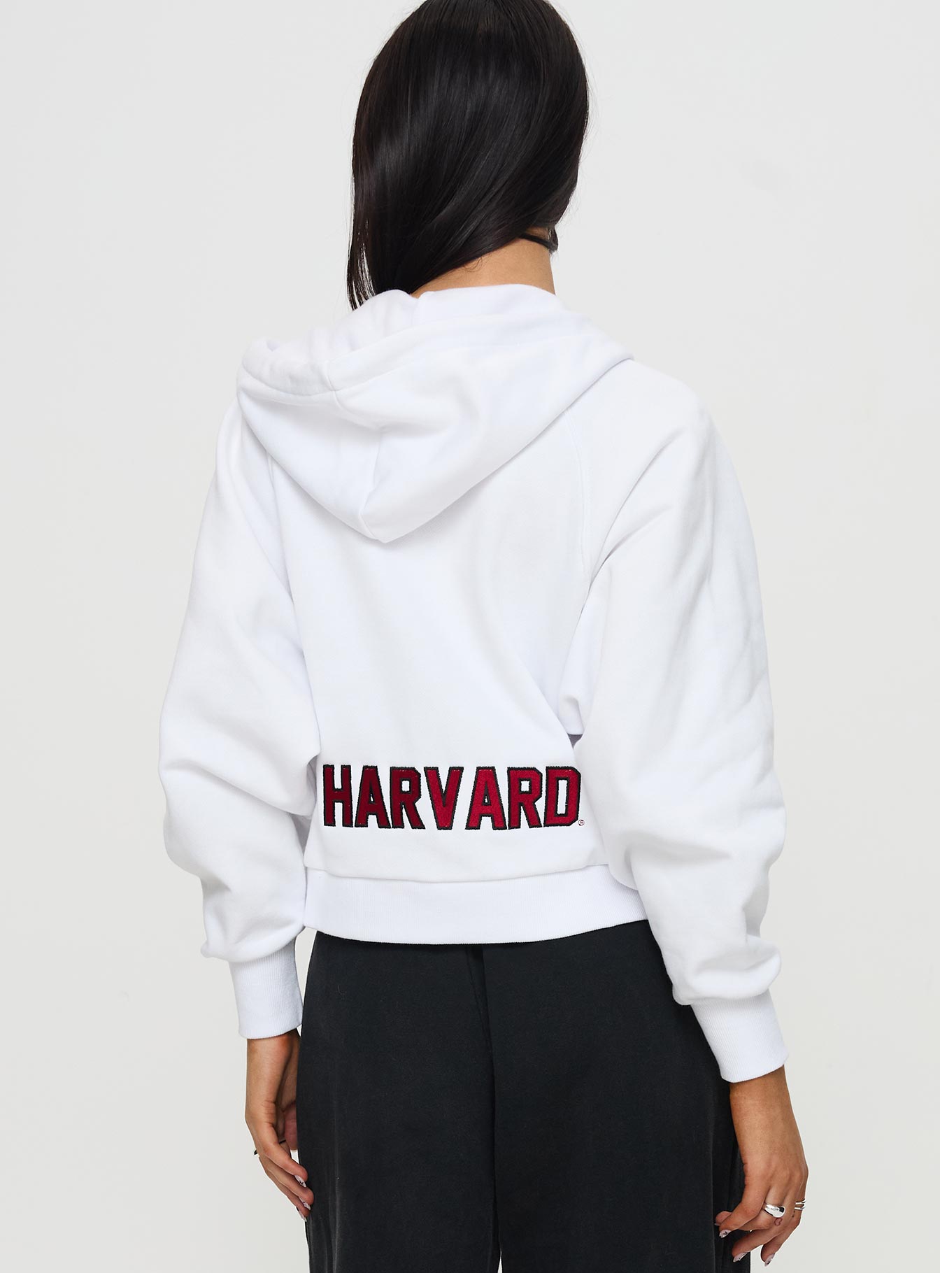 Harvard Raglan Zip Up White / Red-Vipp Girl