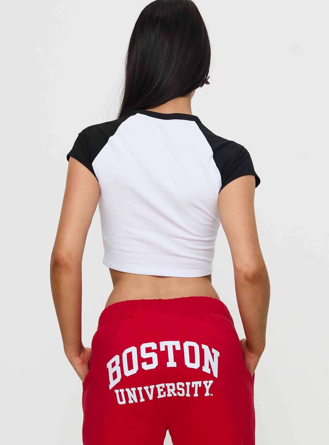 Boston Homerun Graphic Top White / Black-Vipp Girl