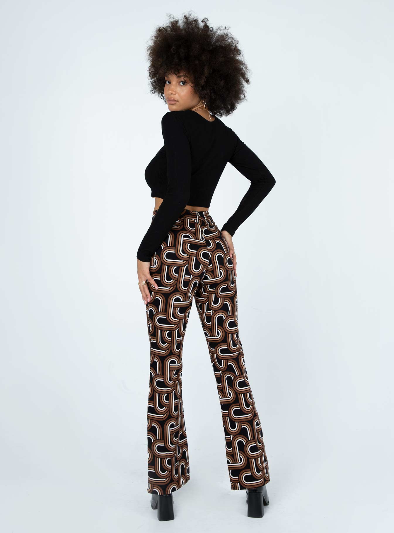 Motel Zoven Trouser Tonal Interlink Black-Vipp Girl