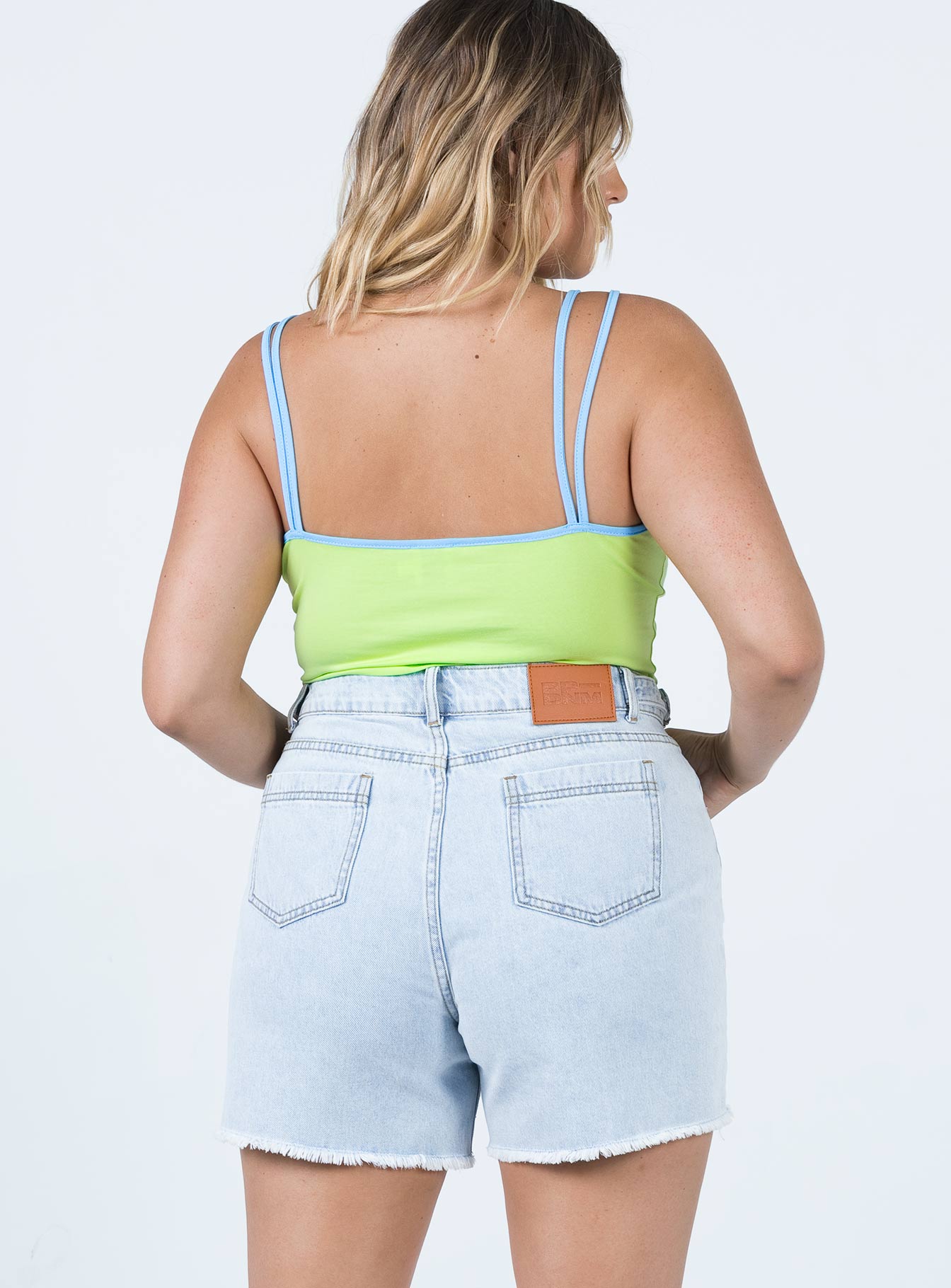 Bermuda Waist Adjustor Denim Shorts-Vipp Girl