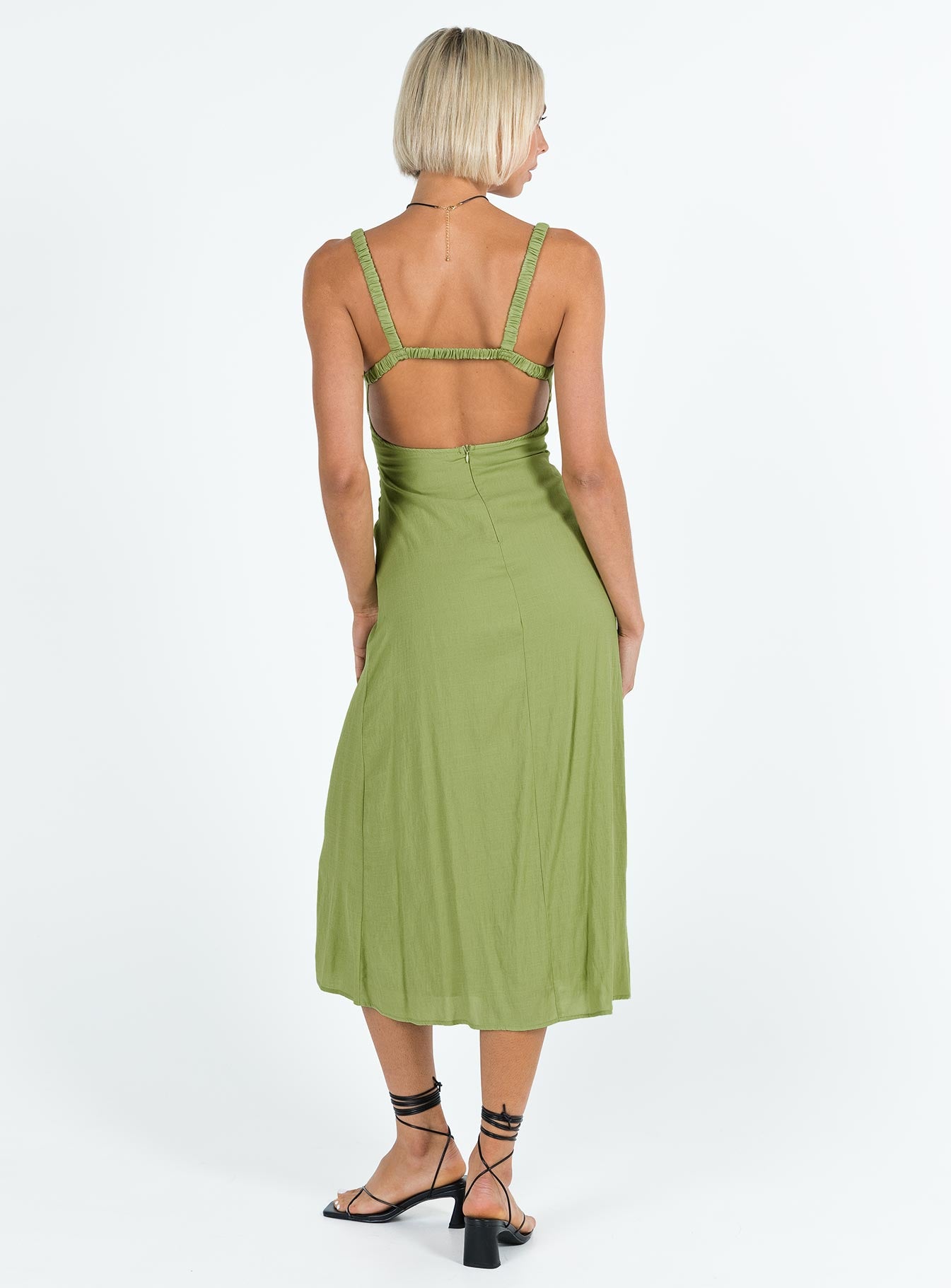 Georgia Midi Dress Green-Vipp Girl