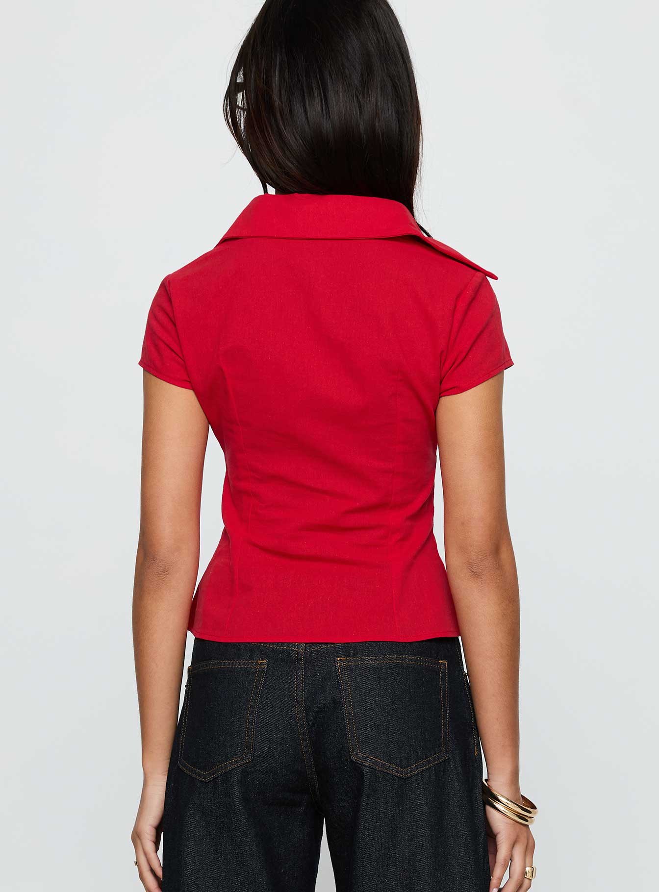Cottesloe Blouse Top Red-Vipp Girl