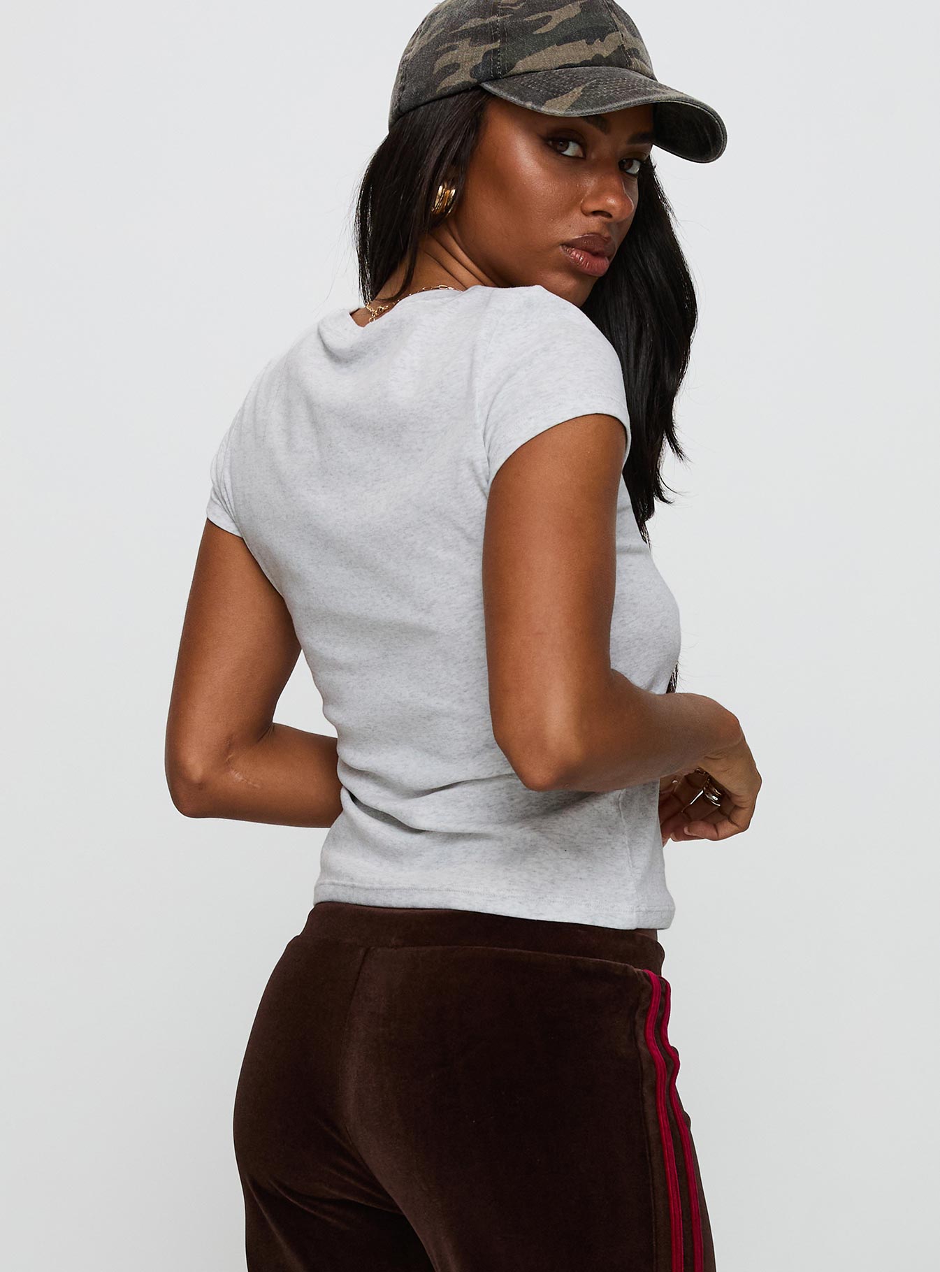 Prestige Longline Baby Tee Grey-Vipp Girl