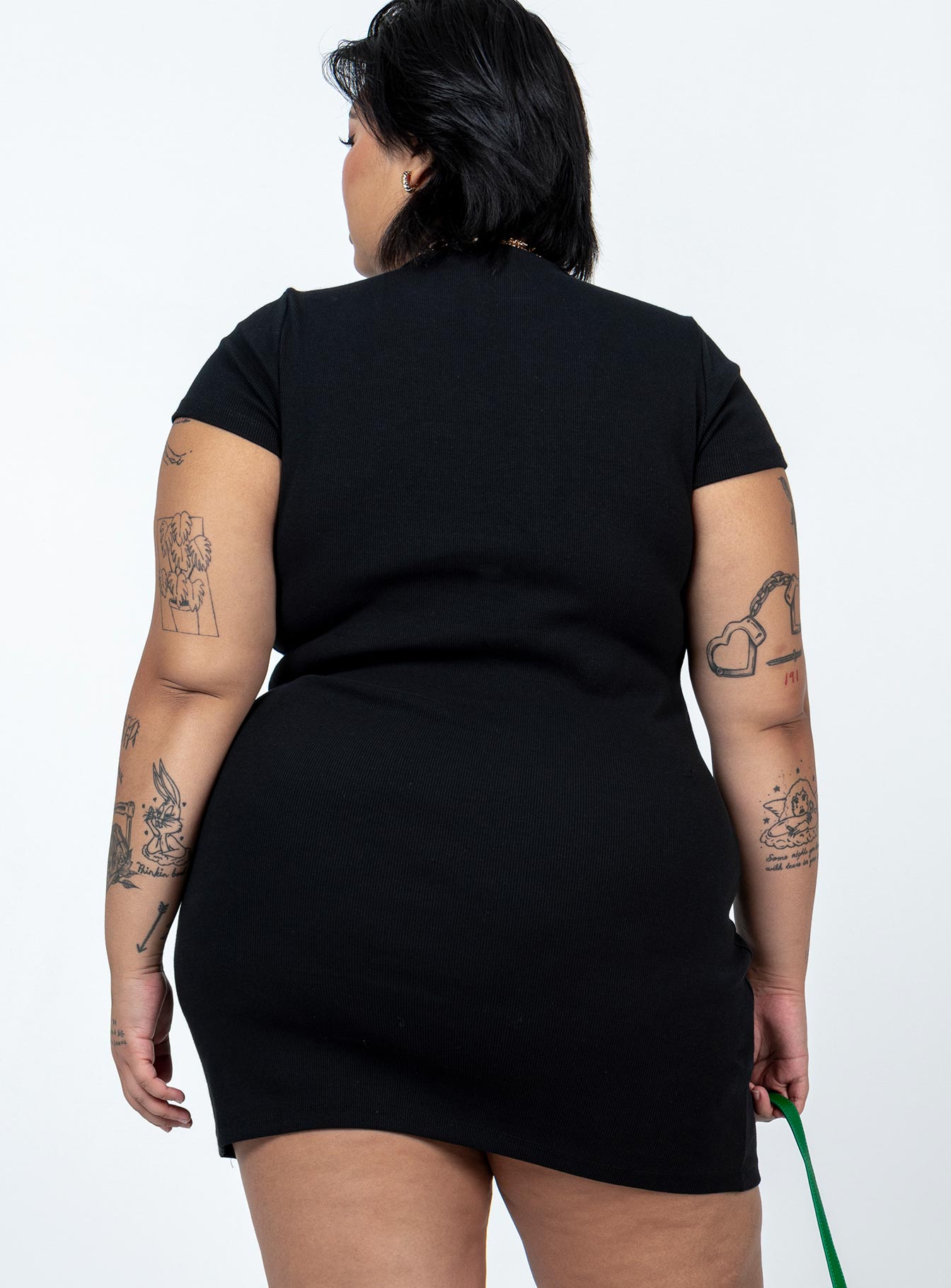 Classic Mini Dress Black Curve-Vipp Girl