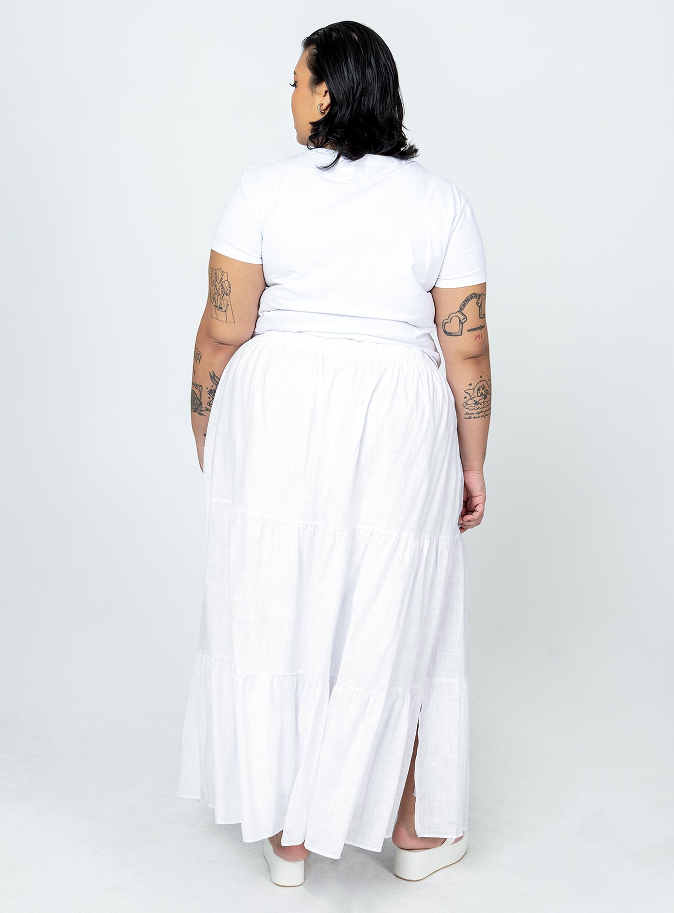 Korban Maxi Skirt White Curve-Vipp Girl