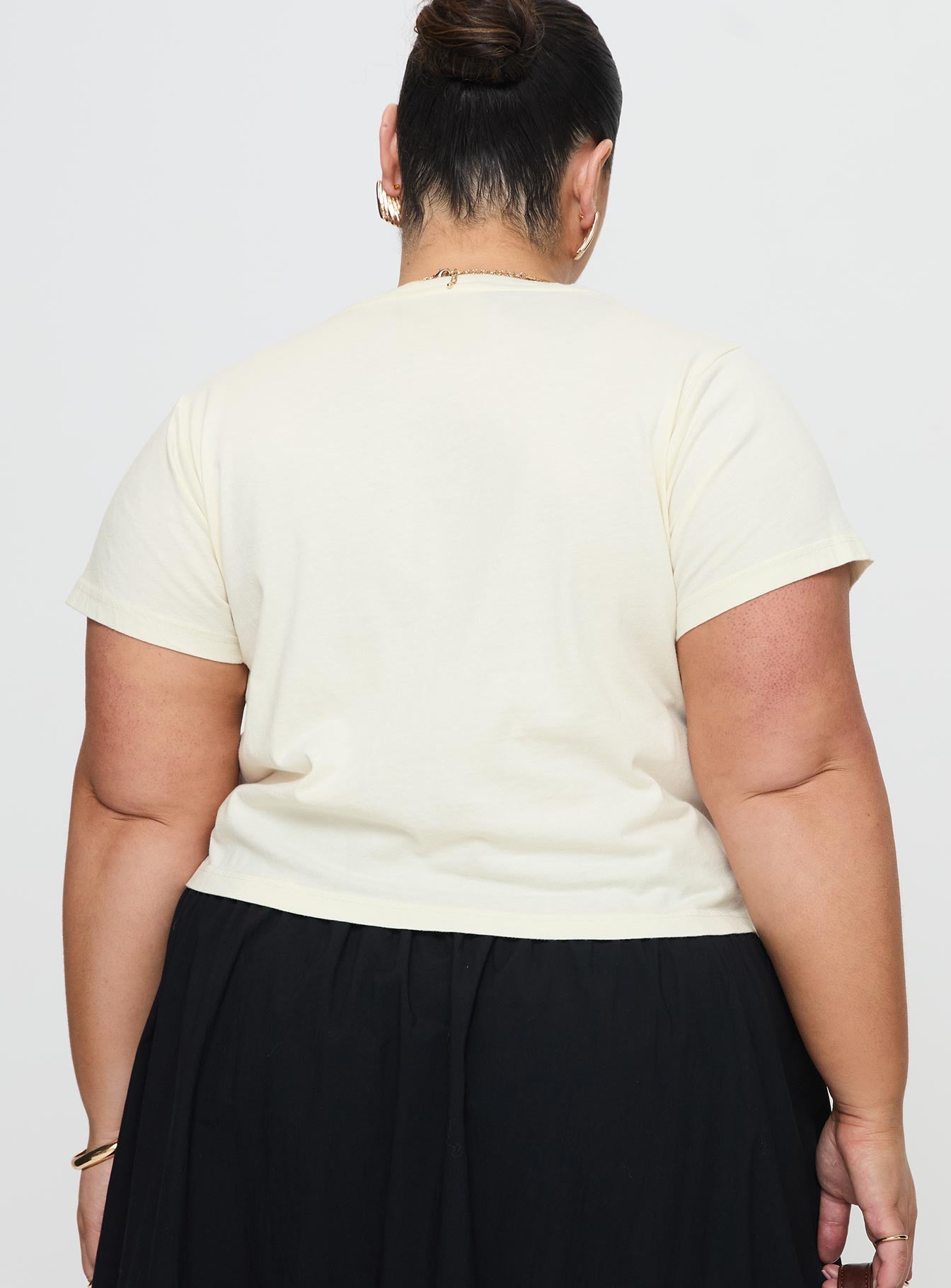 Cherry Cocktails Tee Cream Curve-Vipp Girl