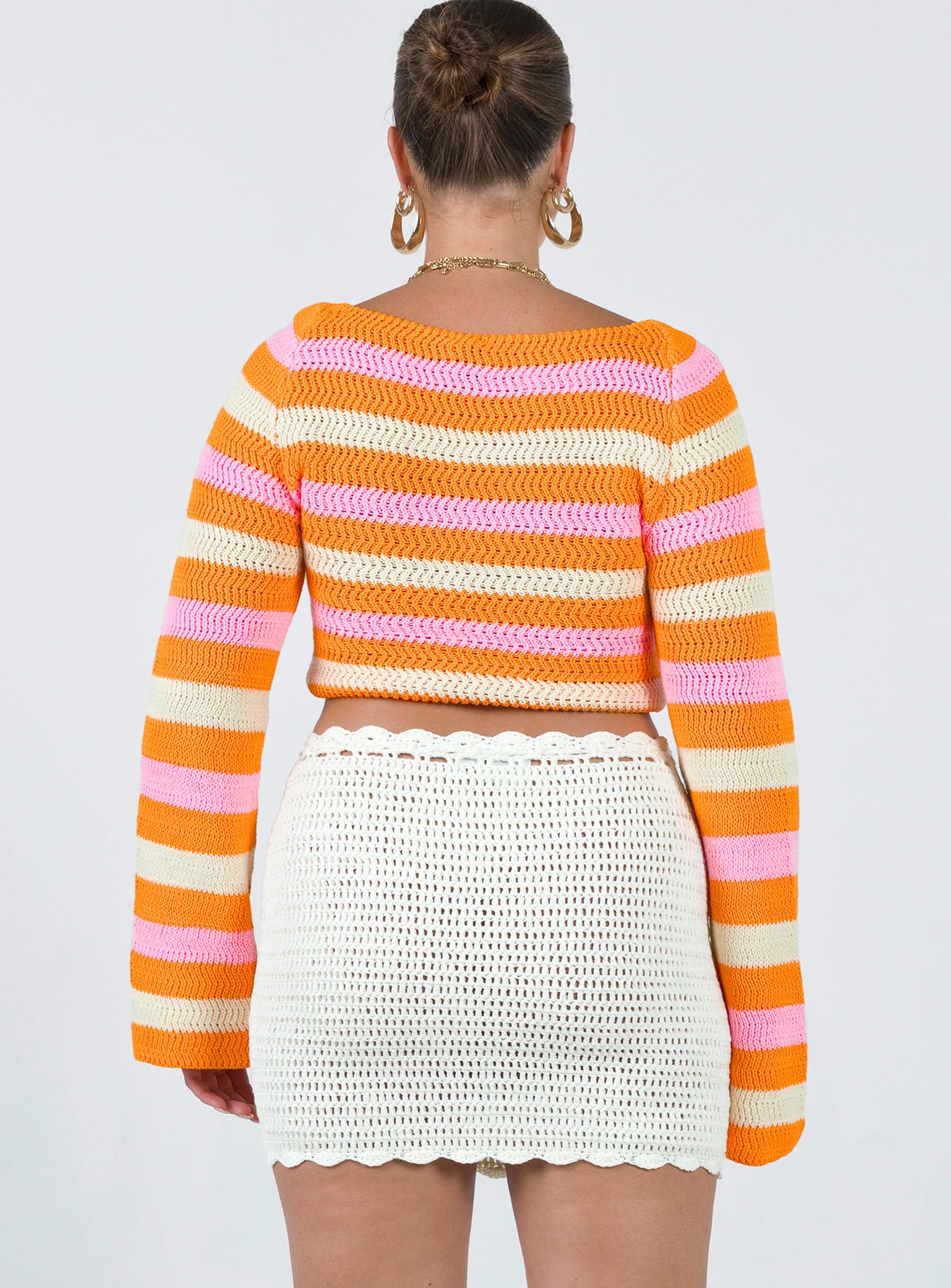 Mirrabook Crochet Mini Skirt White-Vipp Girl