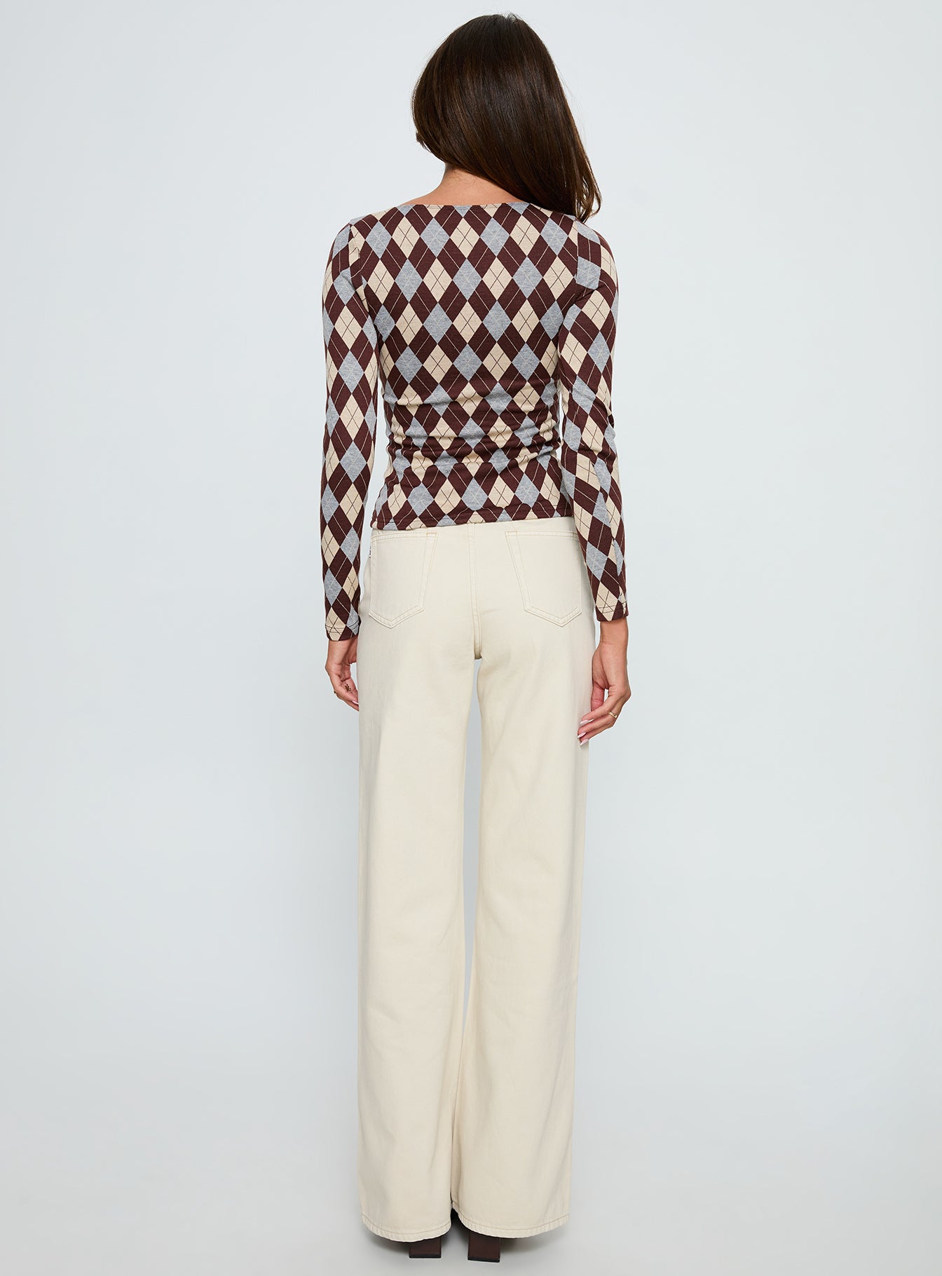 Maple Mid Rise Flare Jeans Ecru-Vipp Girl