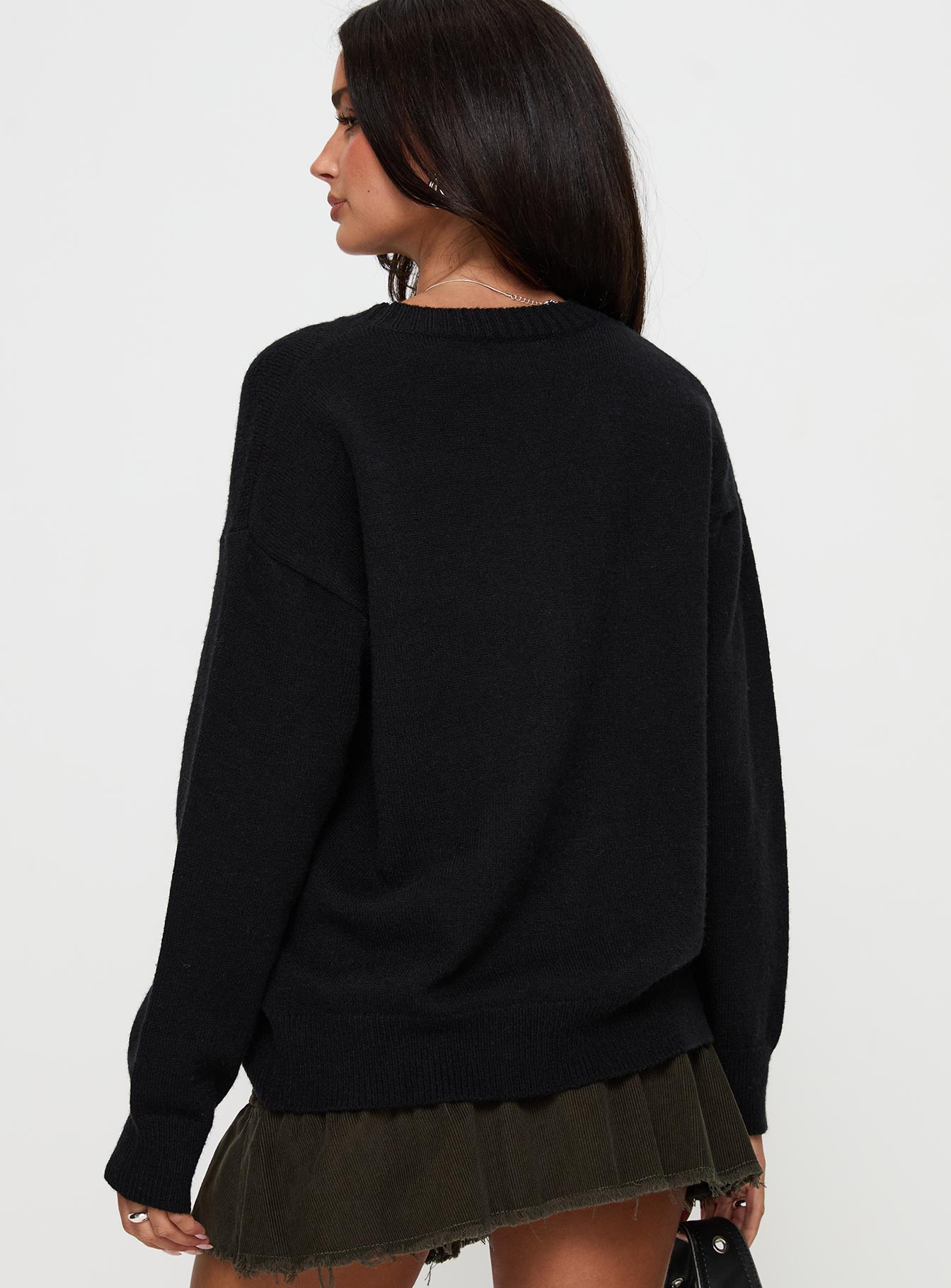 Run The Party Knit Sweater Black-Vipp Girl
