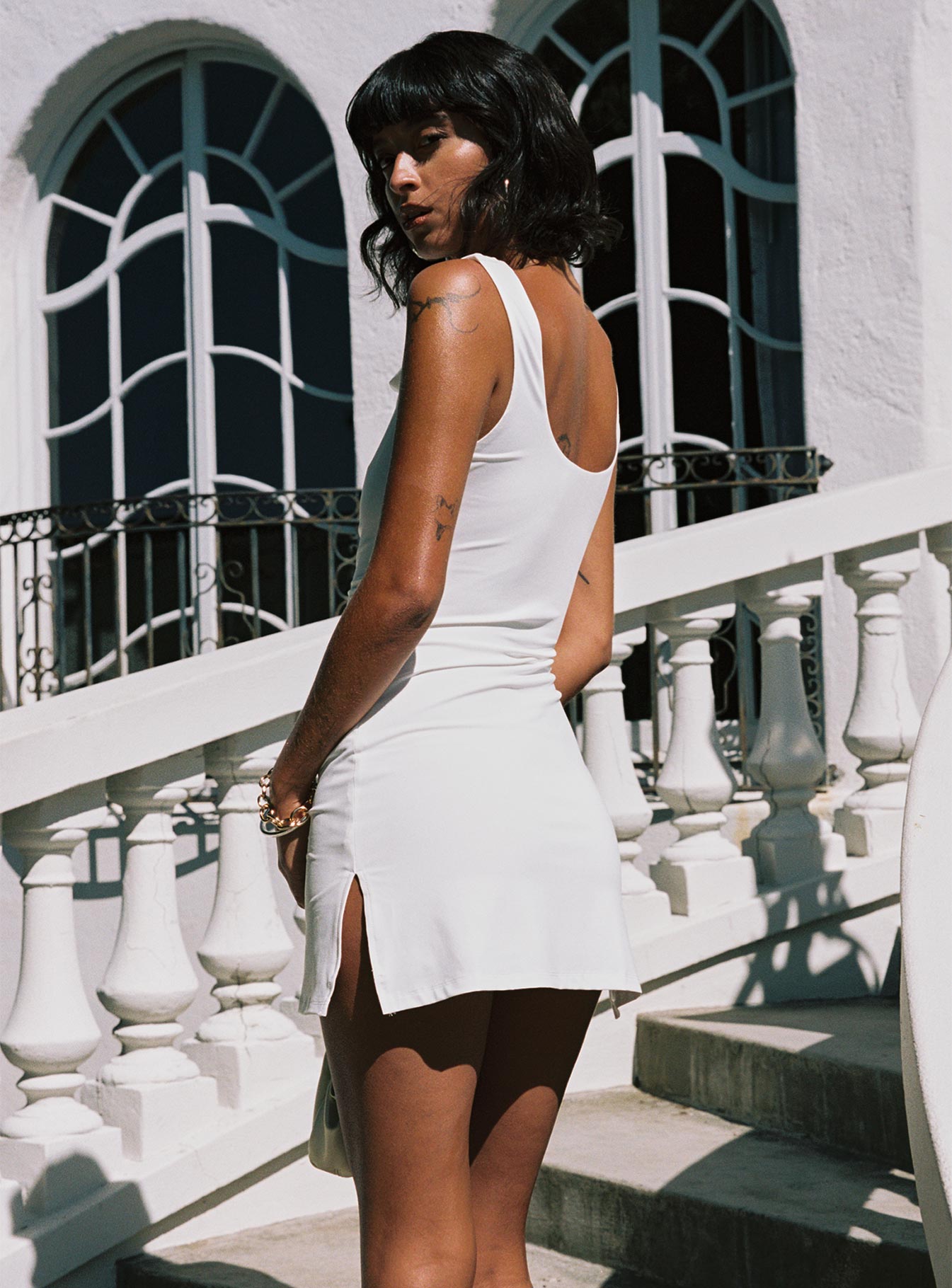 Renault Mini Dress White-Vipp Girl