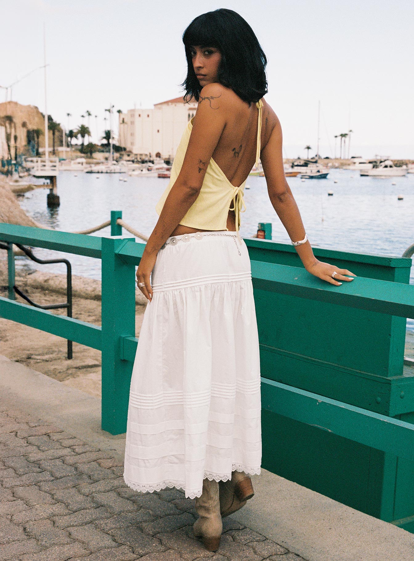 Calling For You Flowy Maxi Skirt White-Vipp Girl