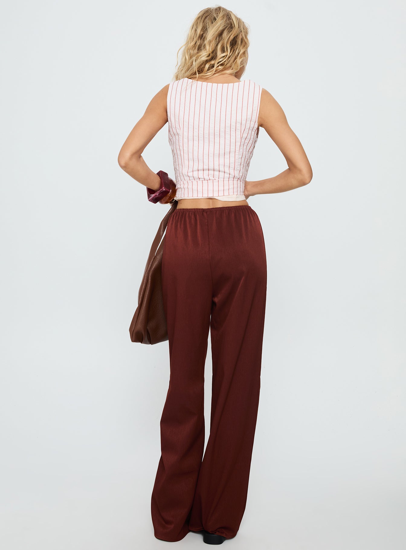 Dorie Straight Leg Pants Chocolate-Vipp Girl