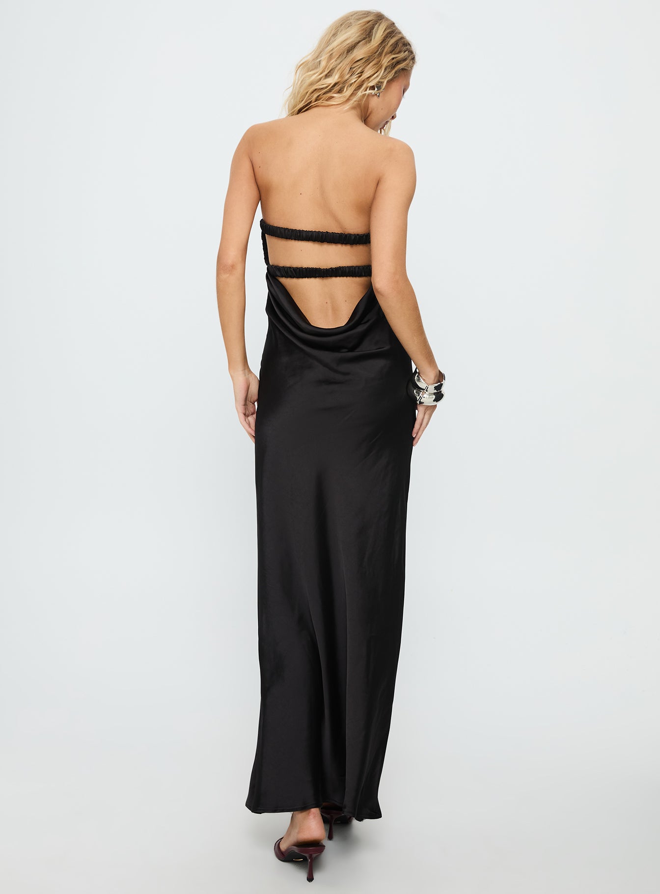Faviola Strapless Maxi Dress Black-Vipp Girl
