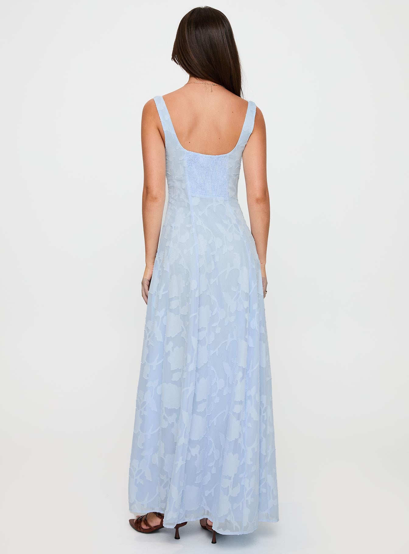 Margaux Burnout Maxi Dress Blue-Vipp Girl