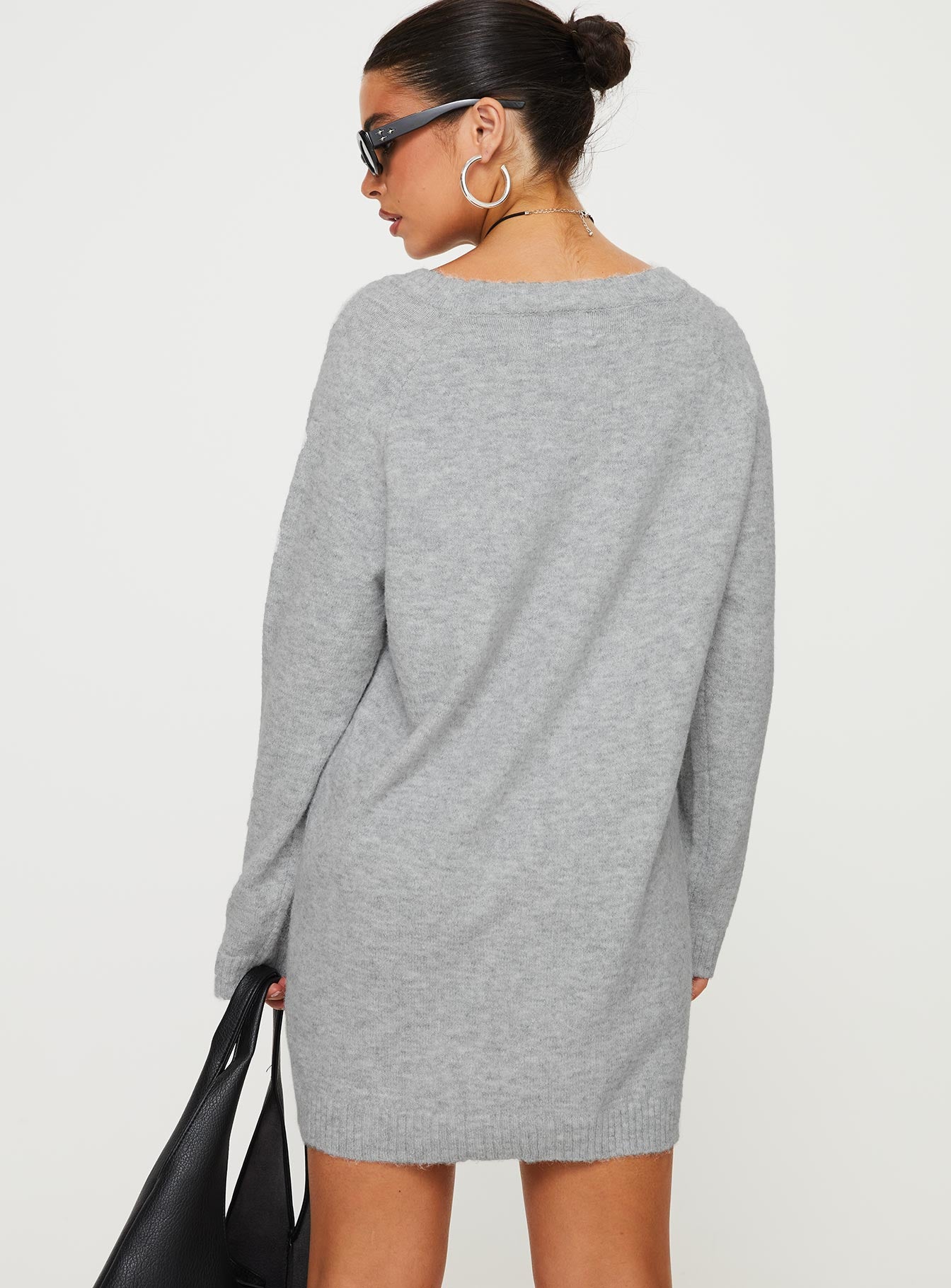 Prewitt Sweater Mini Dress Grey-Vipp Girl