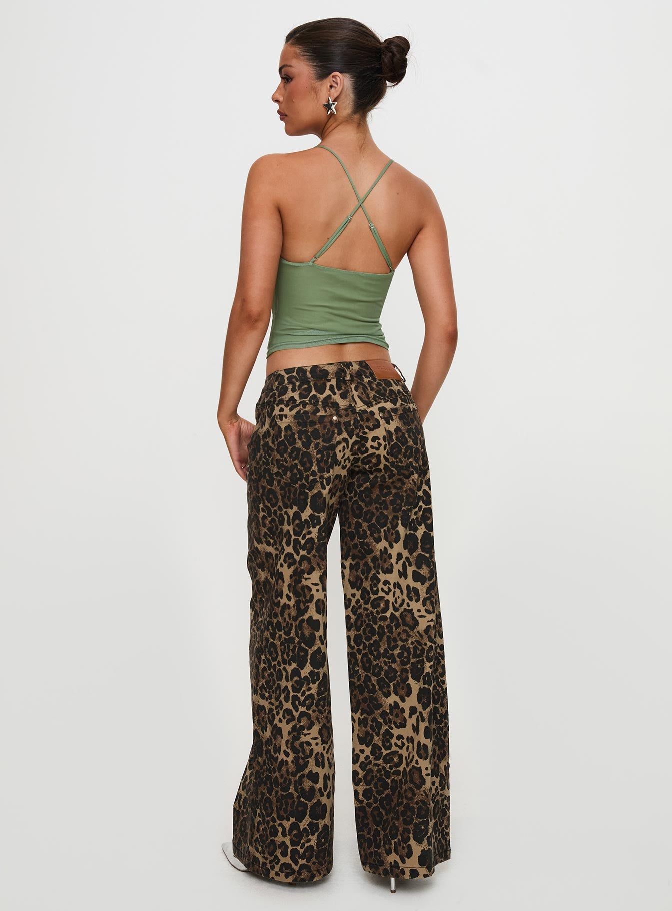 Pantar Low Rise Pants Leopard-Vipp Girl