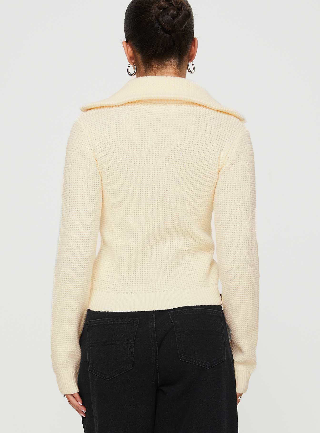 Harvill Zip Up Cardigan White-Vipp Girl