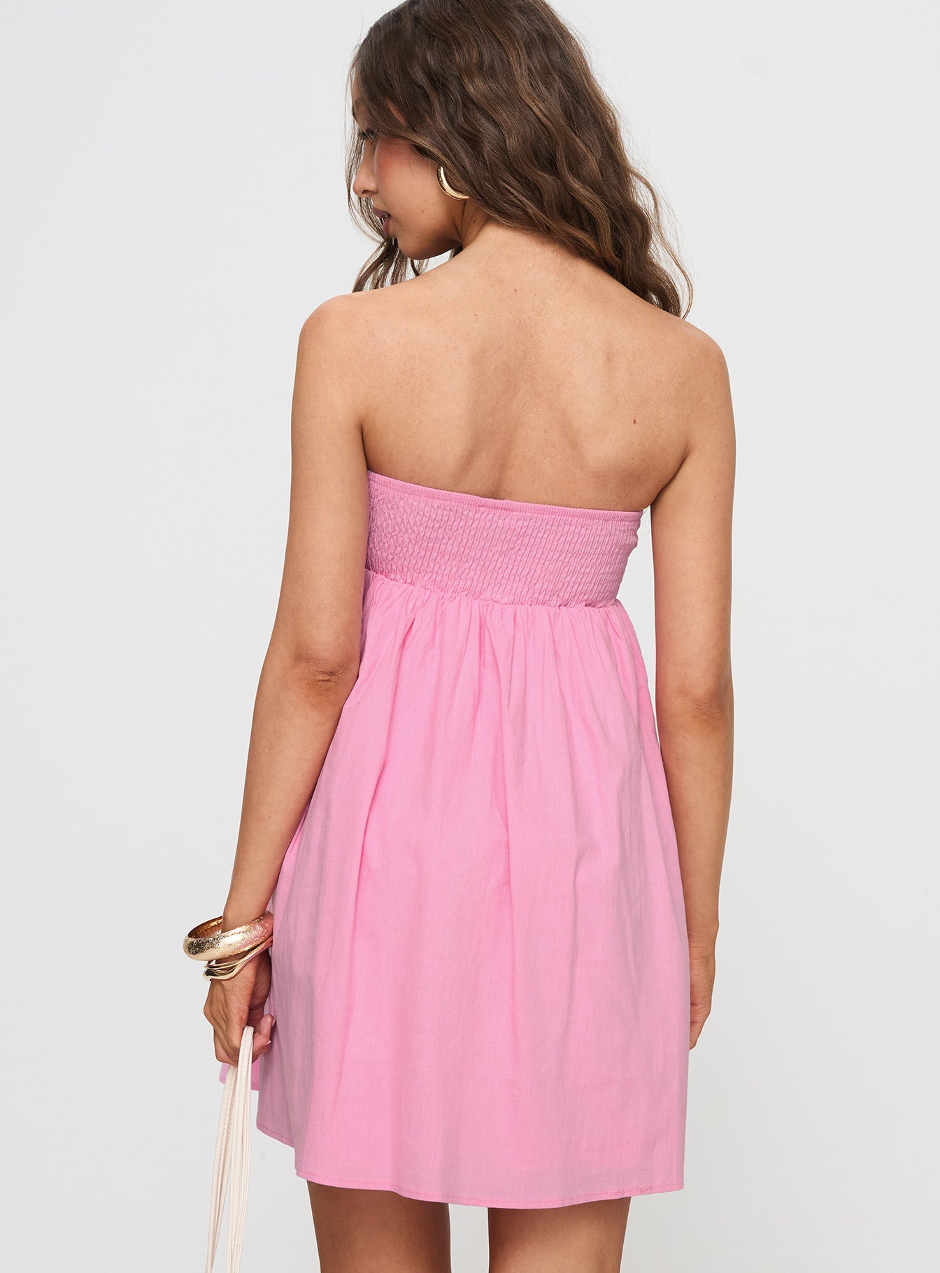 Osment Strapless Mini Dress Pink-Vipp Girl