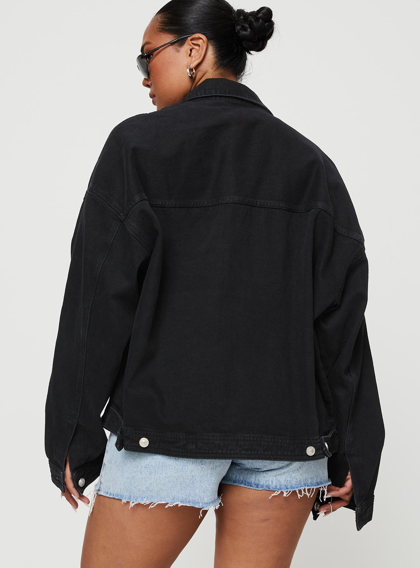 Kier Oversized Jacket Denim Black-Vipp Girl