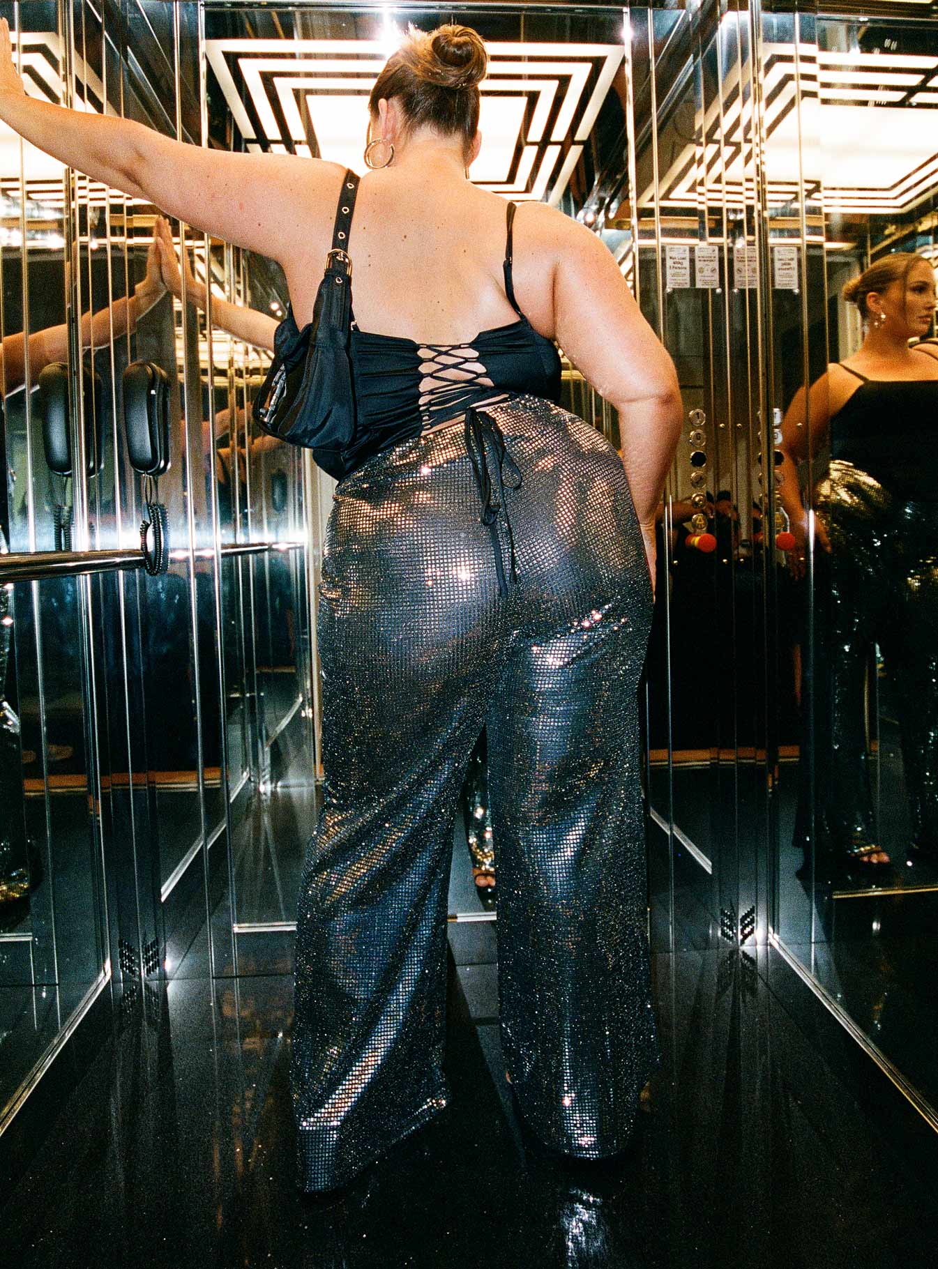 Nemara Pants Black / Silver Curve-Vipp Girl