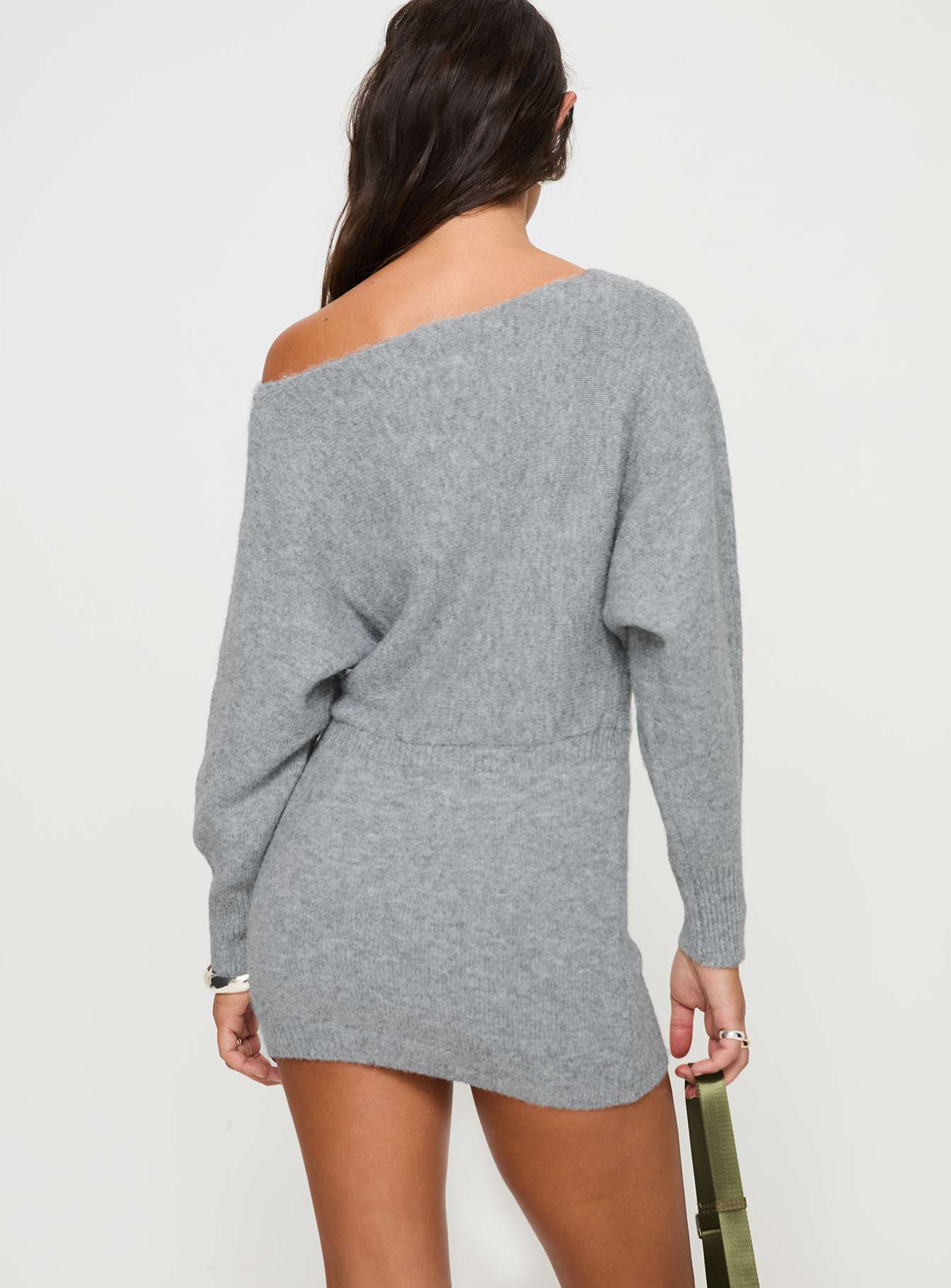 Peregrine Cold Shoulder Mini Dress Grey-Vipp Girl