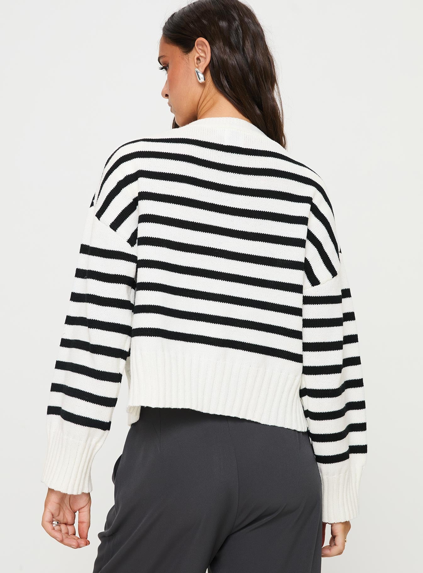 Karlson Striped Cardigan Cream / Black-Vipp Girl