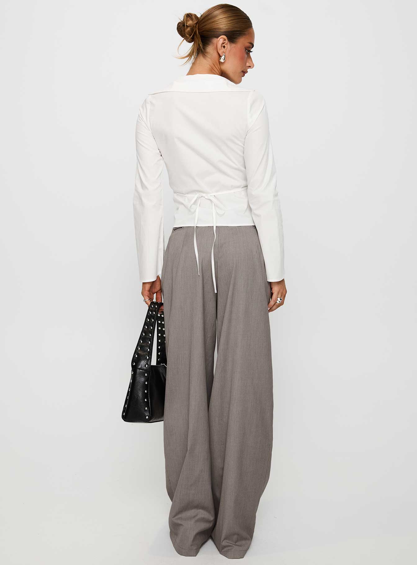 Just Have Fun Wide Leg Pant Grey-Vipp Girl