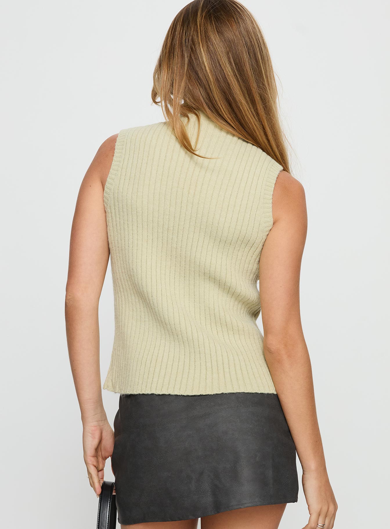 Mayleen Sleeveless High Neck Top Sage-Vipp Girl