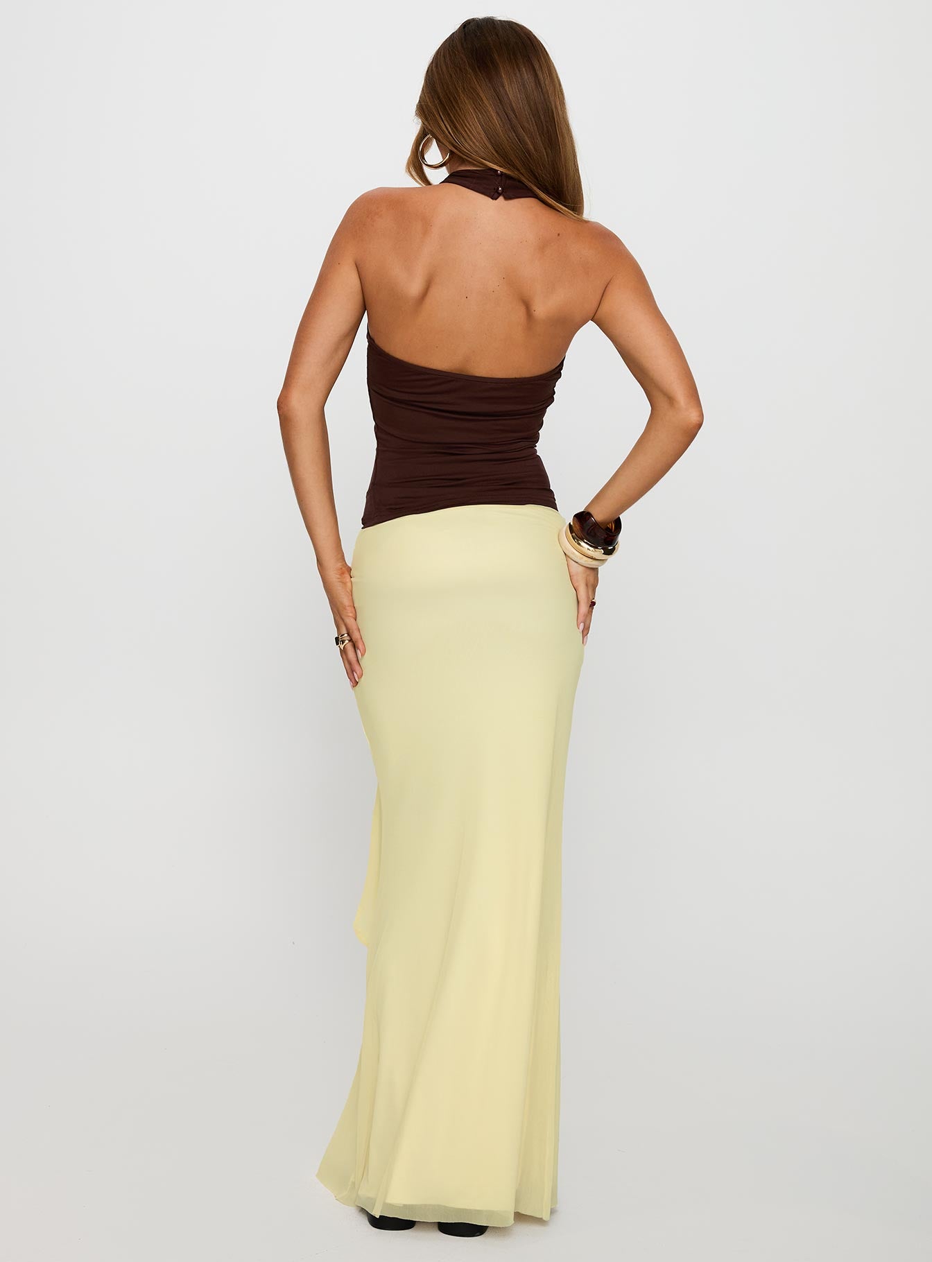Caviar Tie Maxi Skirt Lemon-Vipp Girl