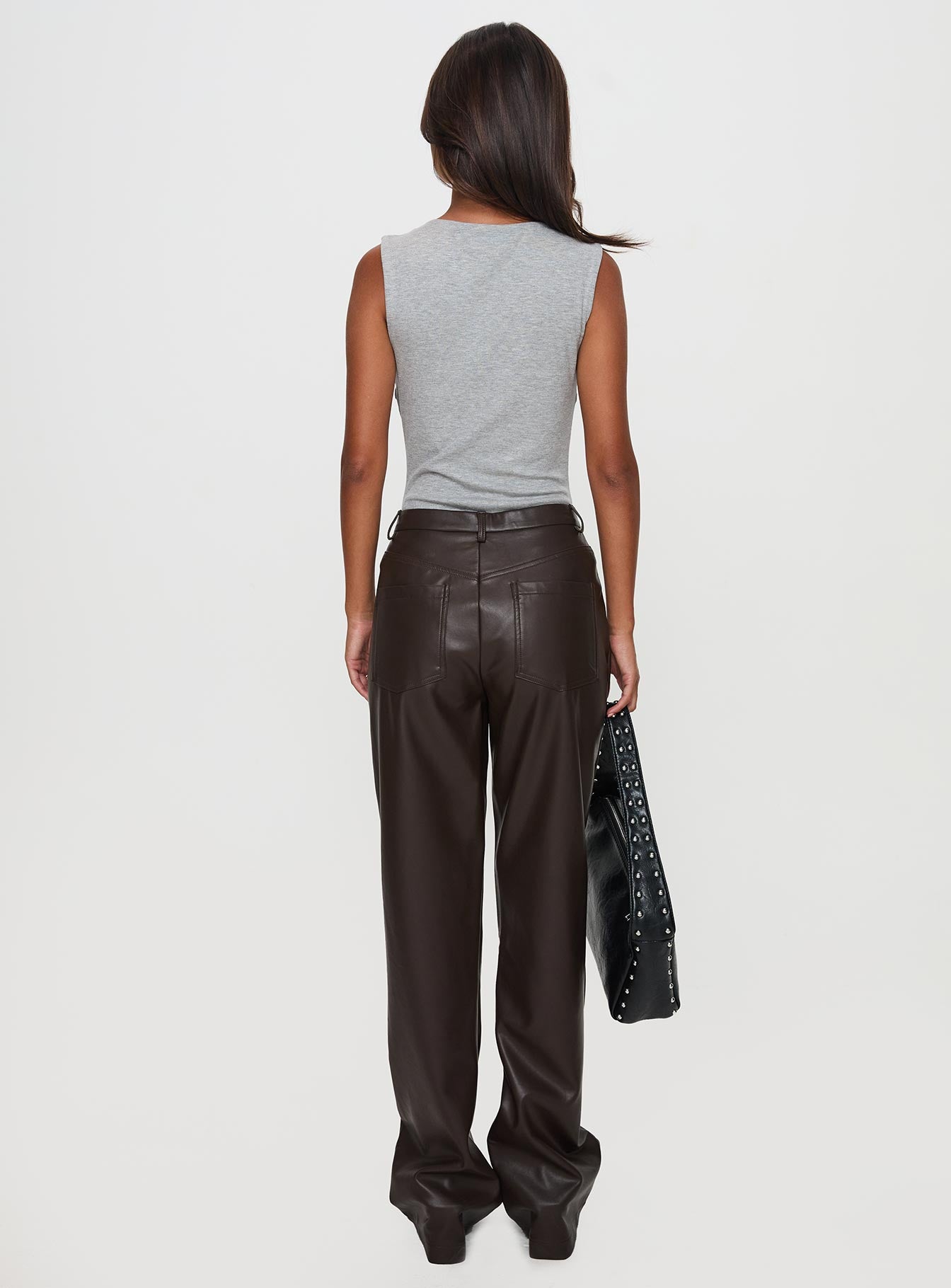 Nolene Low Rise Pants Chocolate-Vipp Girl