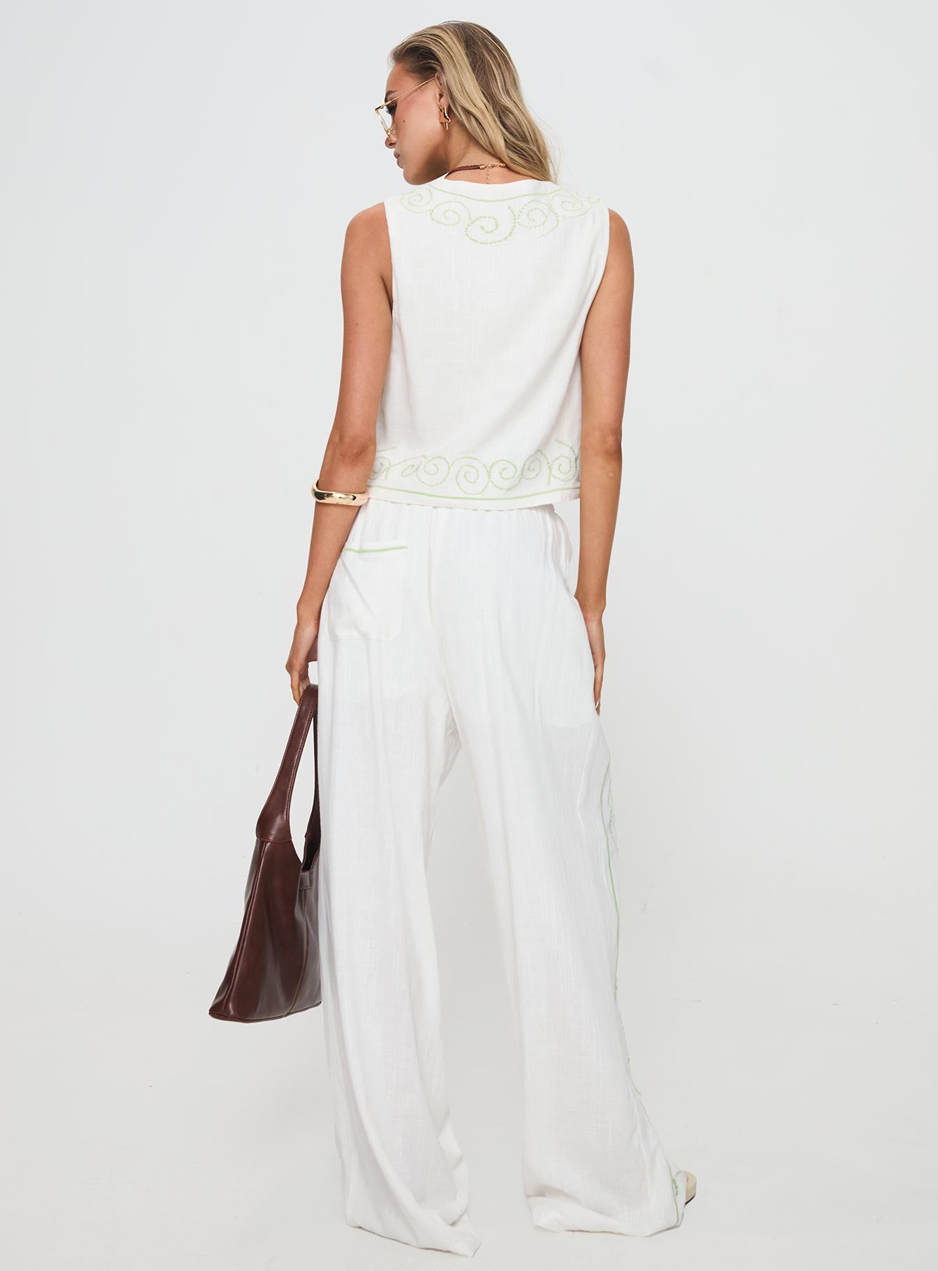 Kindred Pants White / Green-Vipp Girl