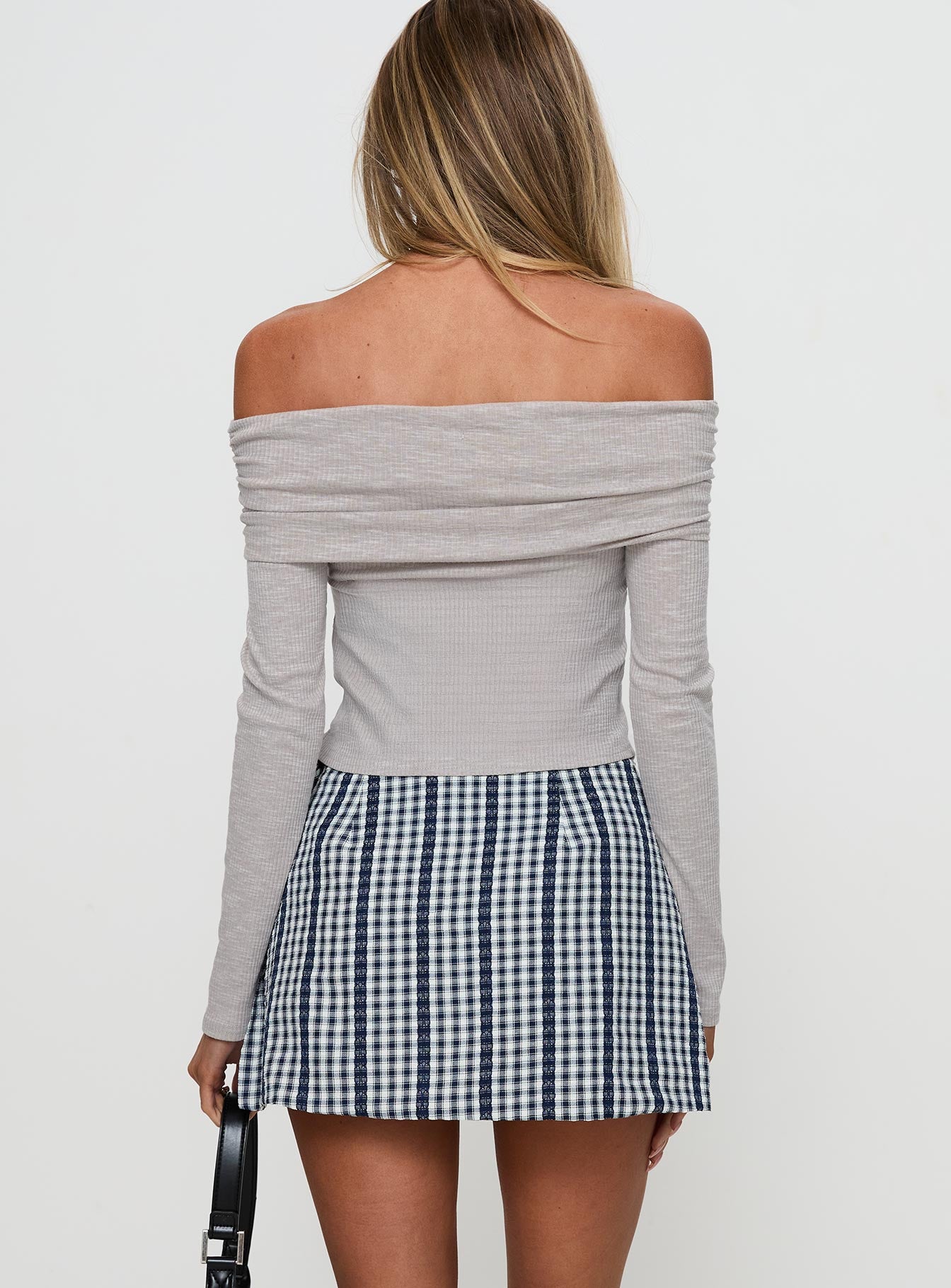 Gulliver Tie Side Mini Skort Navy Gingham-Vipp Girl