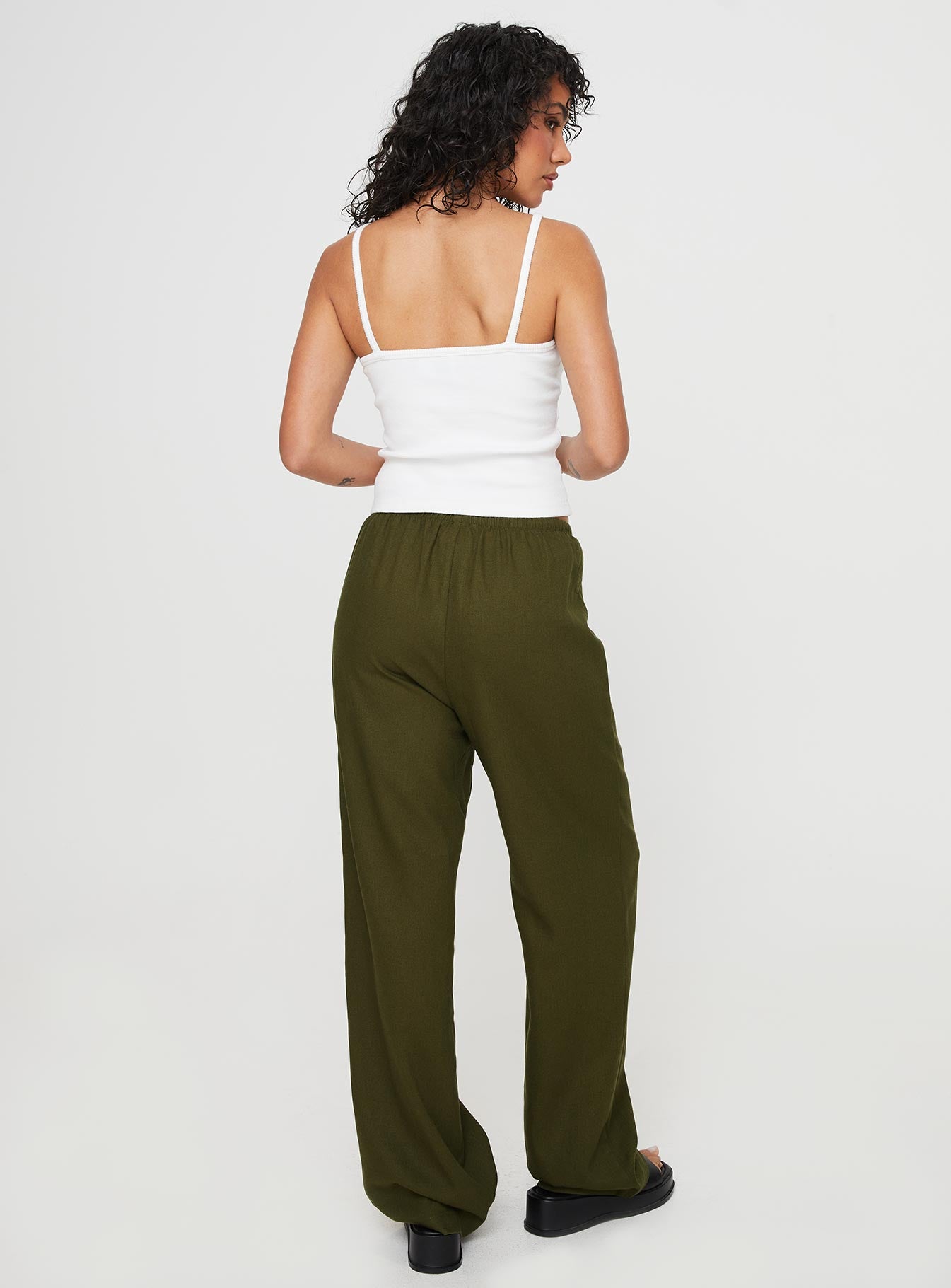 Breeta Drawstring Pants Olive-Vipp Girl
