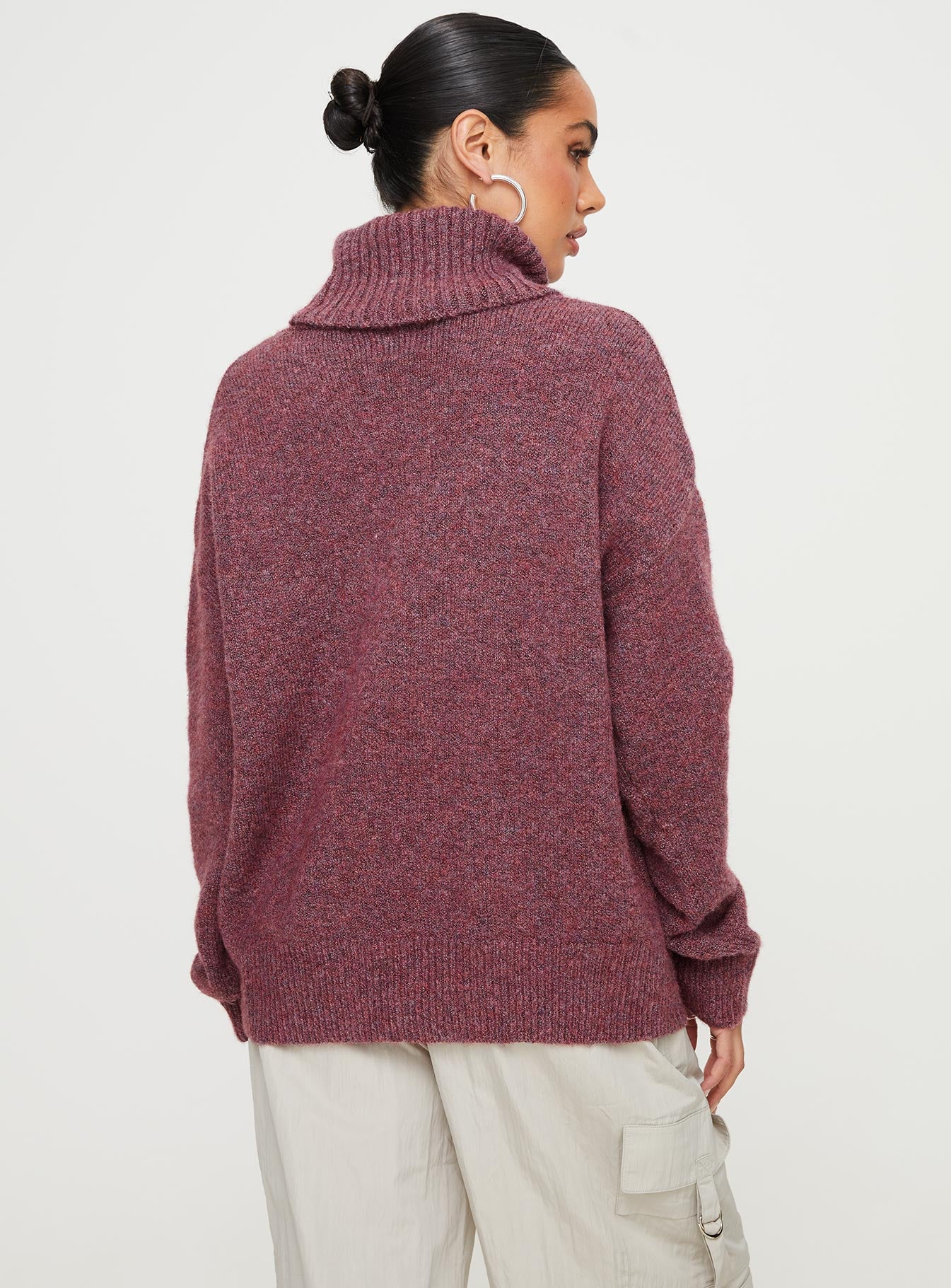 Oswin Turtleneck Sweater Burgundy-Vipp Girl