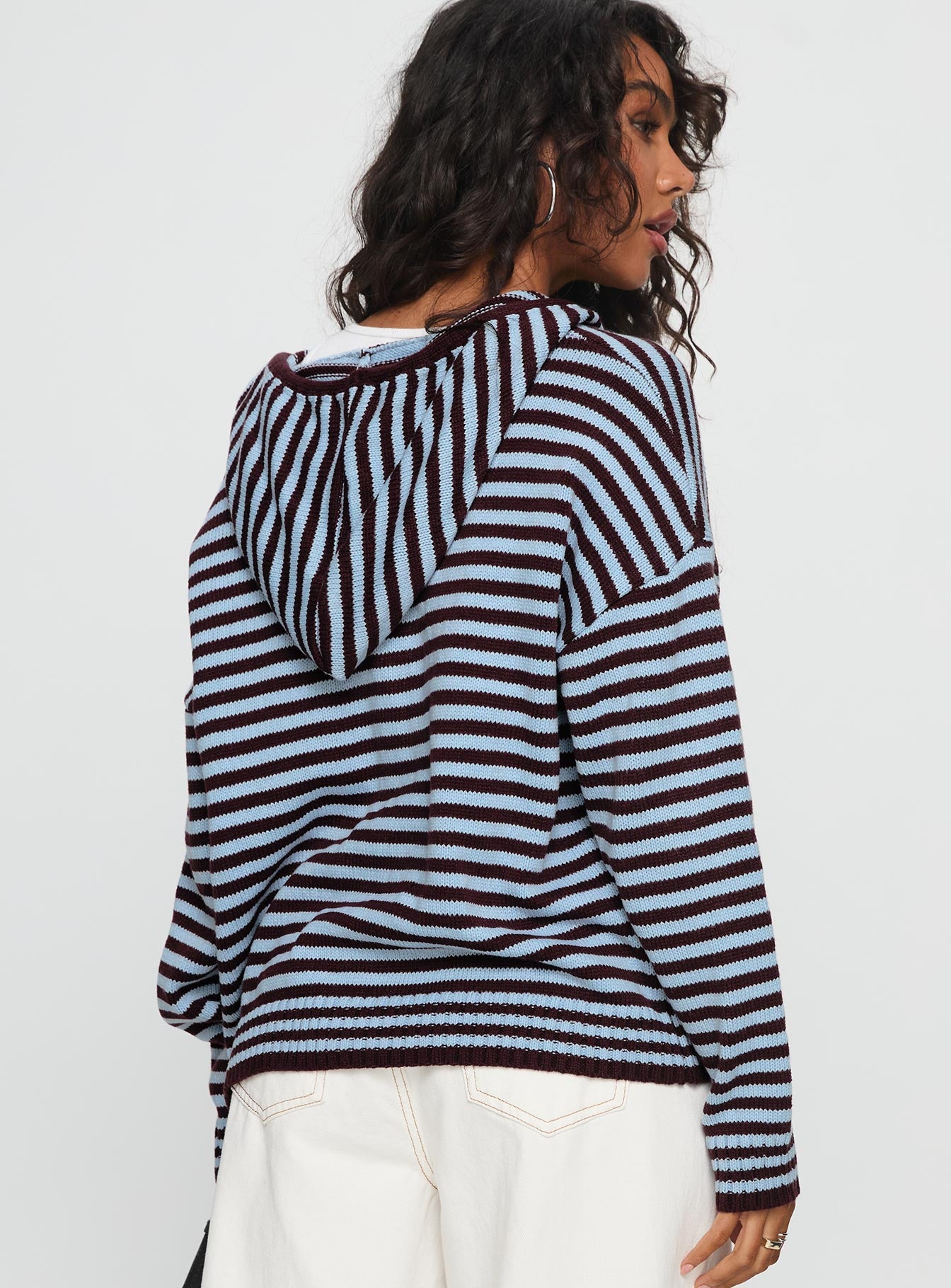 Brienna Zip Jacket Burgundy / Blue Stripe-Vipp Girl