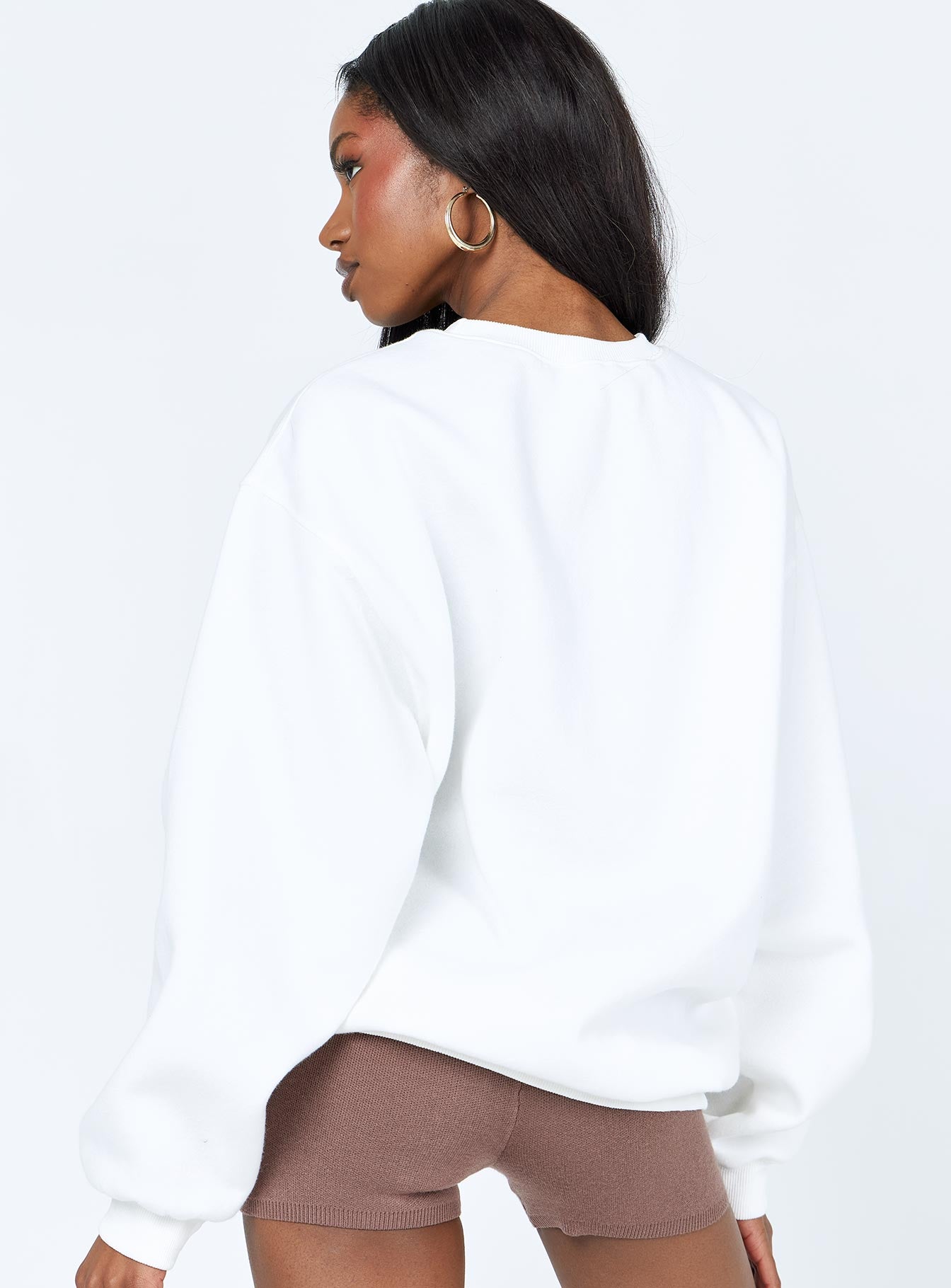 Colorado Oversized Crewneck Sweatshirt White-Vipp Girl