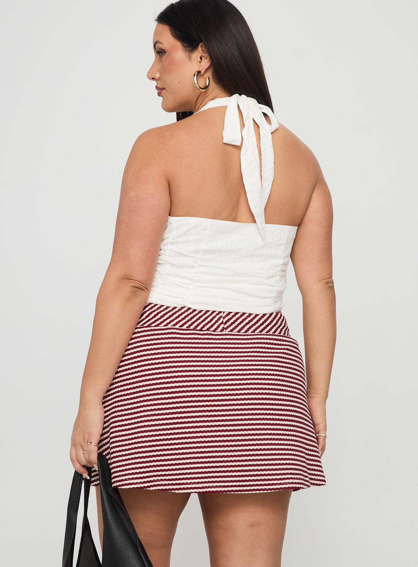 Bexi Textured Skort Red / White Stripe Curve-Vipp Girl