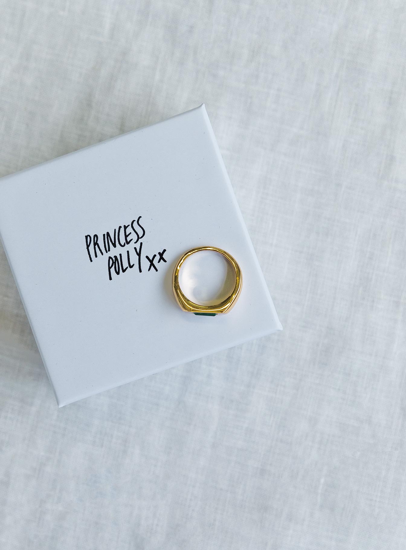 Eternal Gold Plated Ring Gold / Green-Vipp Girl