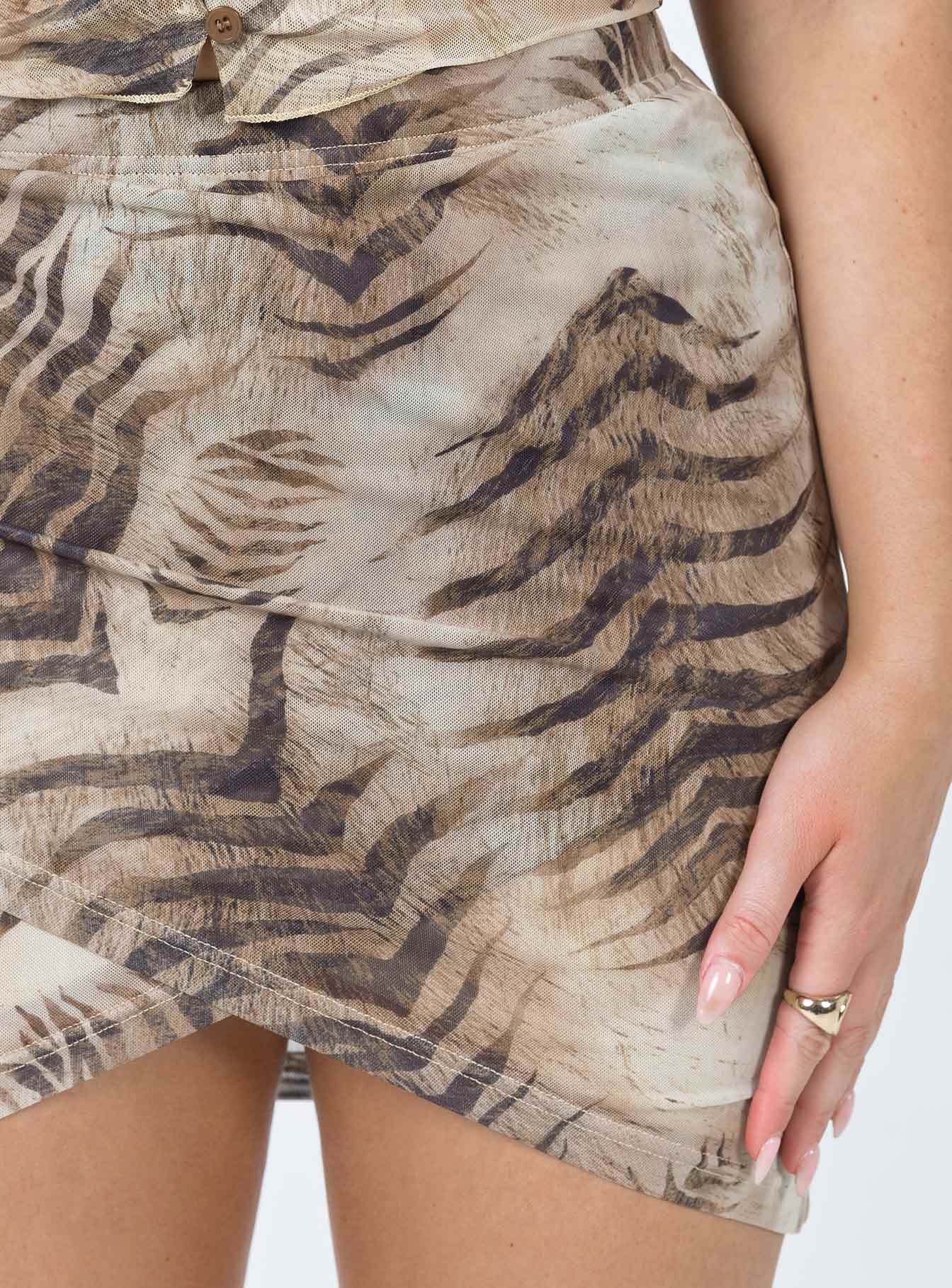 Motel Plata Skirt Tiger Brown-Vipp Girl