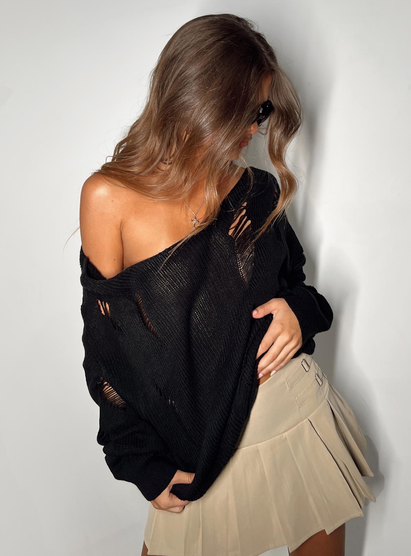 Monaghan Knit Sweater Black-Vipp Girl