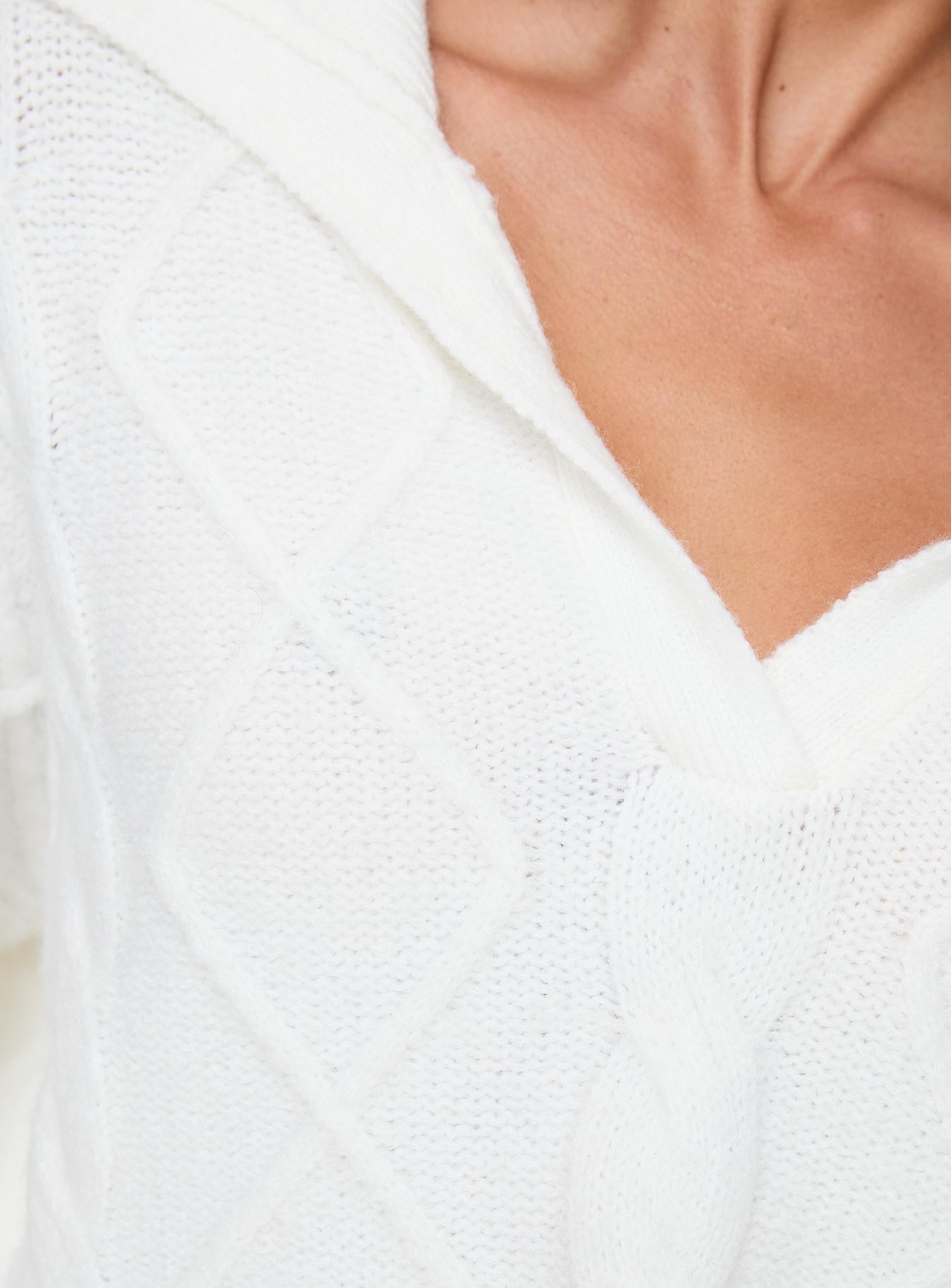 Ruthee Cable Knit Sweater Winter White-Vipp Girl