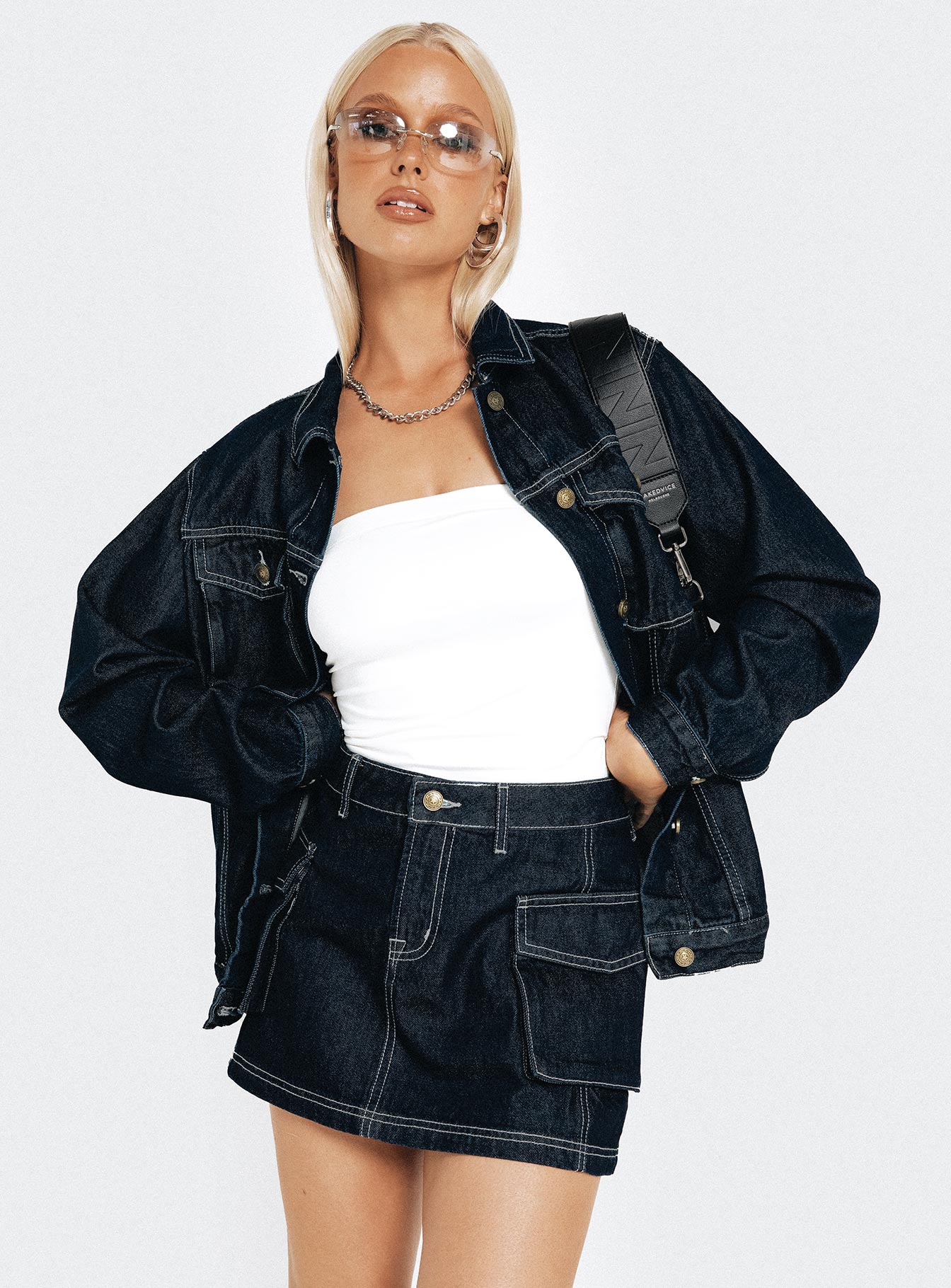 Junie Denim Mini Skirt Indigo-Vipp Girl